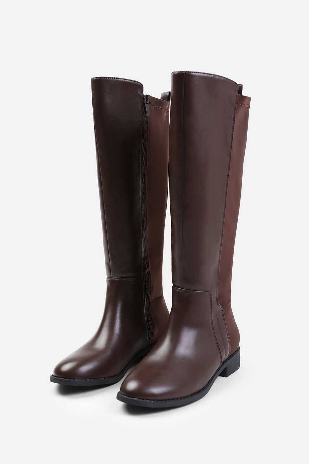 Where's That From 'Parker' Stretch Wide Calf Knee High Boots With Side Zip image 3