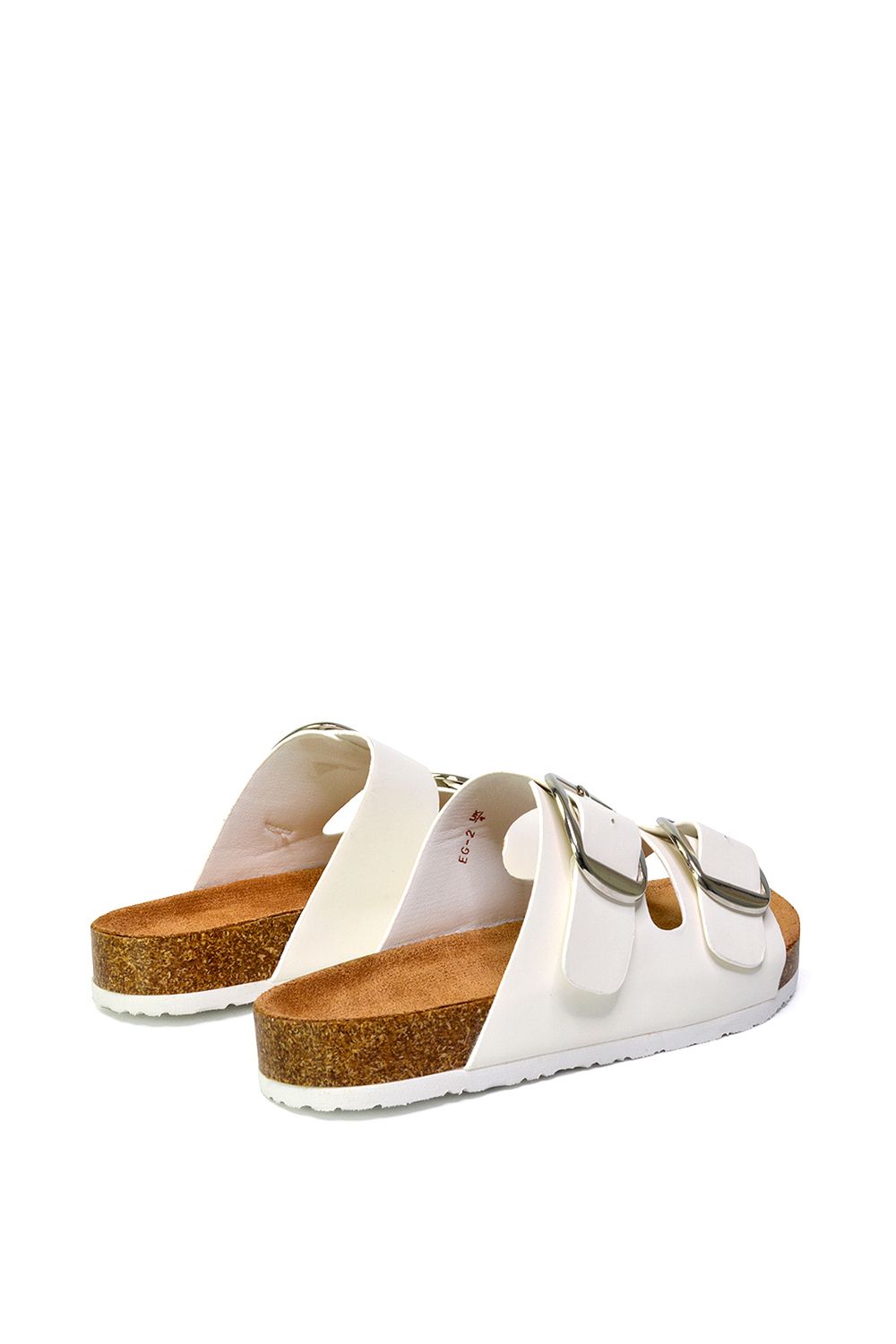 XY London 'Dolly' Slip On Slider Double Buckle Flat Sandals image 5