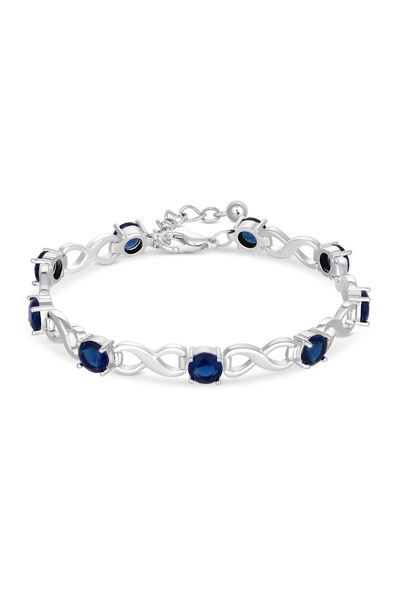 Jon Richard Silver Plated Blue Crystal Infinity Bracelet
