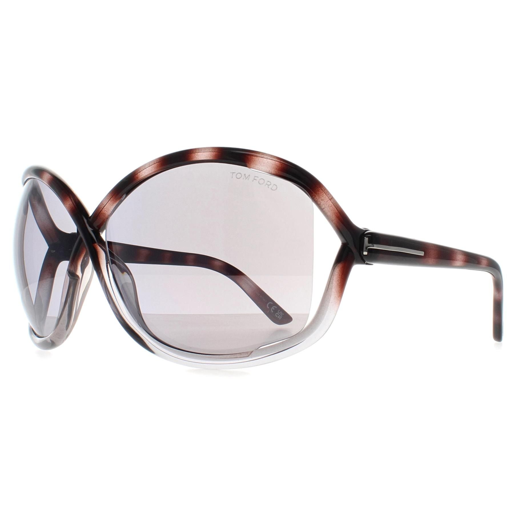 Tom Ford Butterfly Gradient Grey Tortoise Smoke Grey Silver Mirror Bettina FT1068 Sunglasses image 2