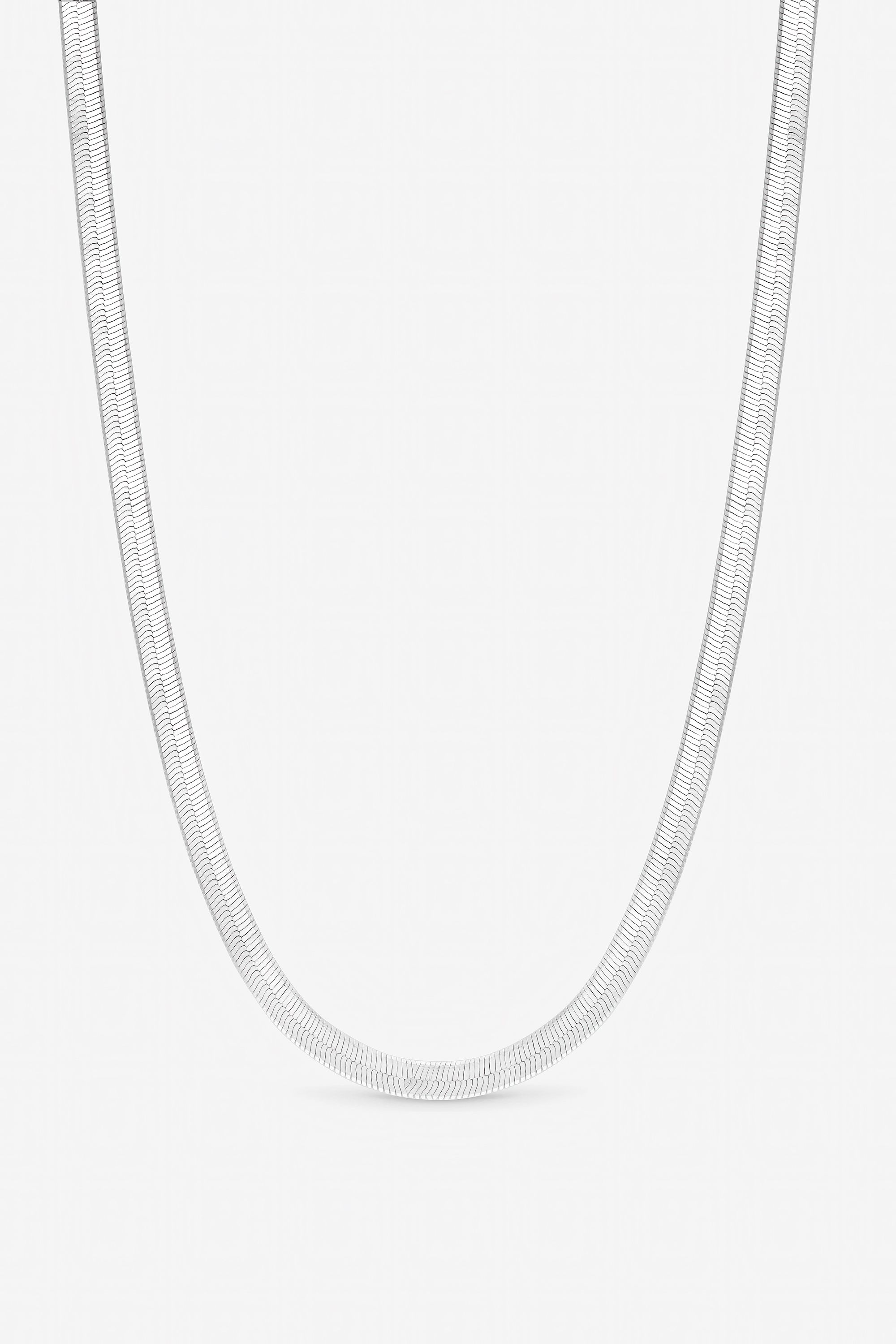 Inicio Sterling Silver Plated Snake Chain Necklace - Gift Pouch