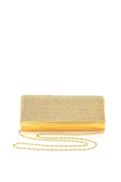 XY London 'Kaya' Shoulder Chain Strap Rhinestone Diamanté Clutch Bag