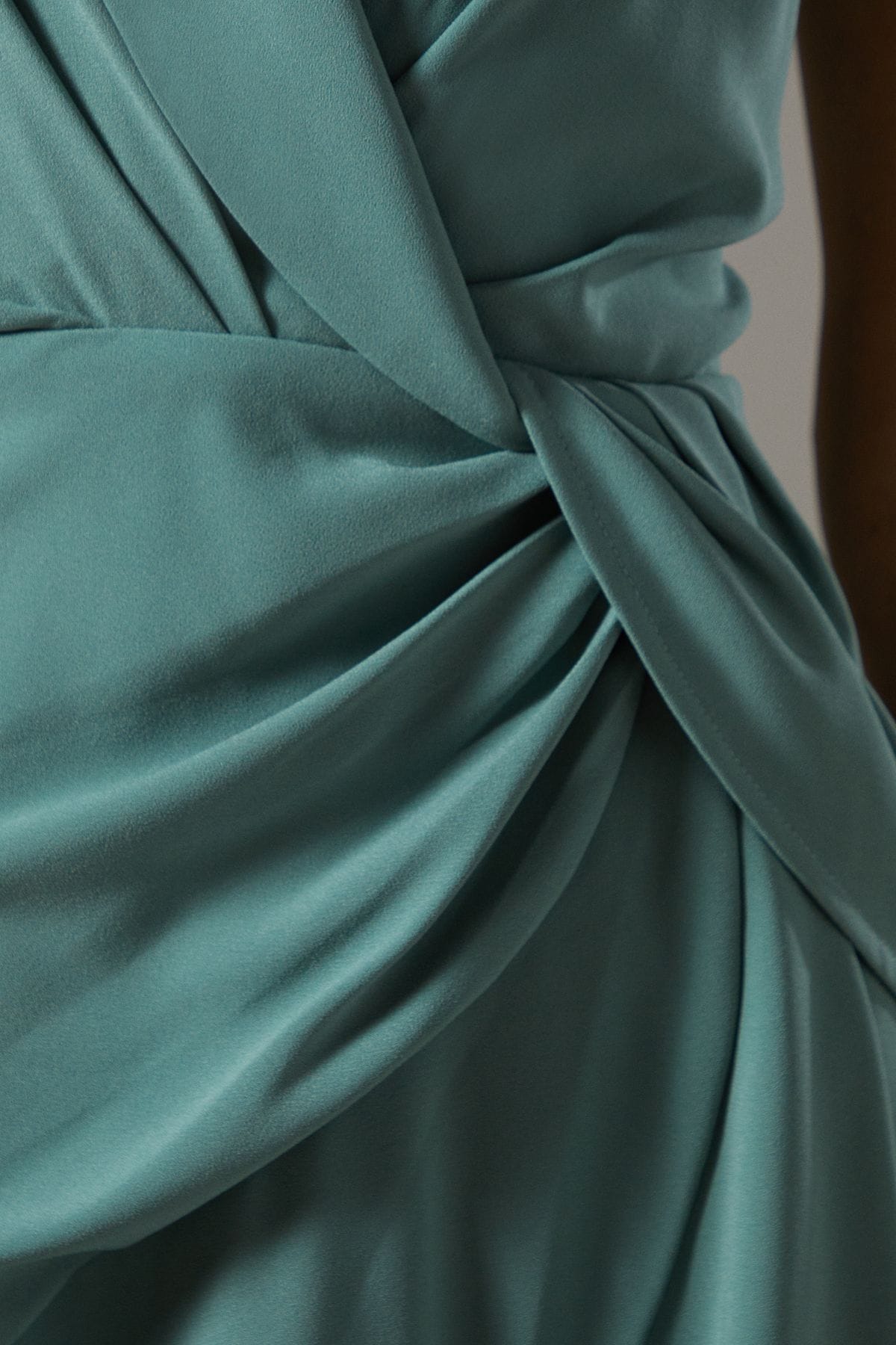 Coast Shawl Collar Ruffle Hem Midi Dress Sage image 5