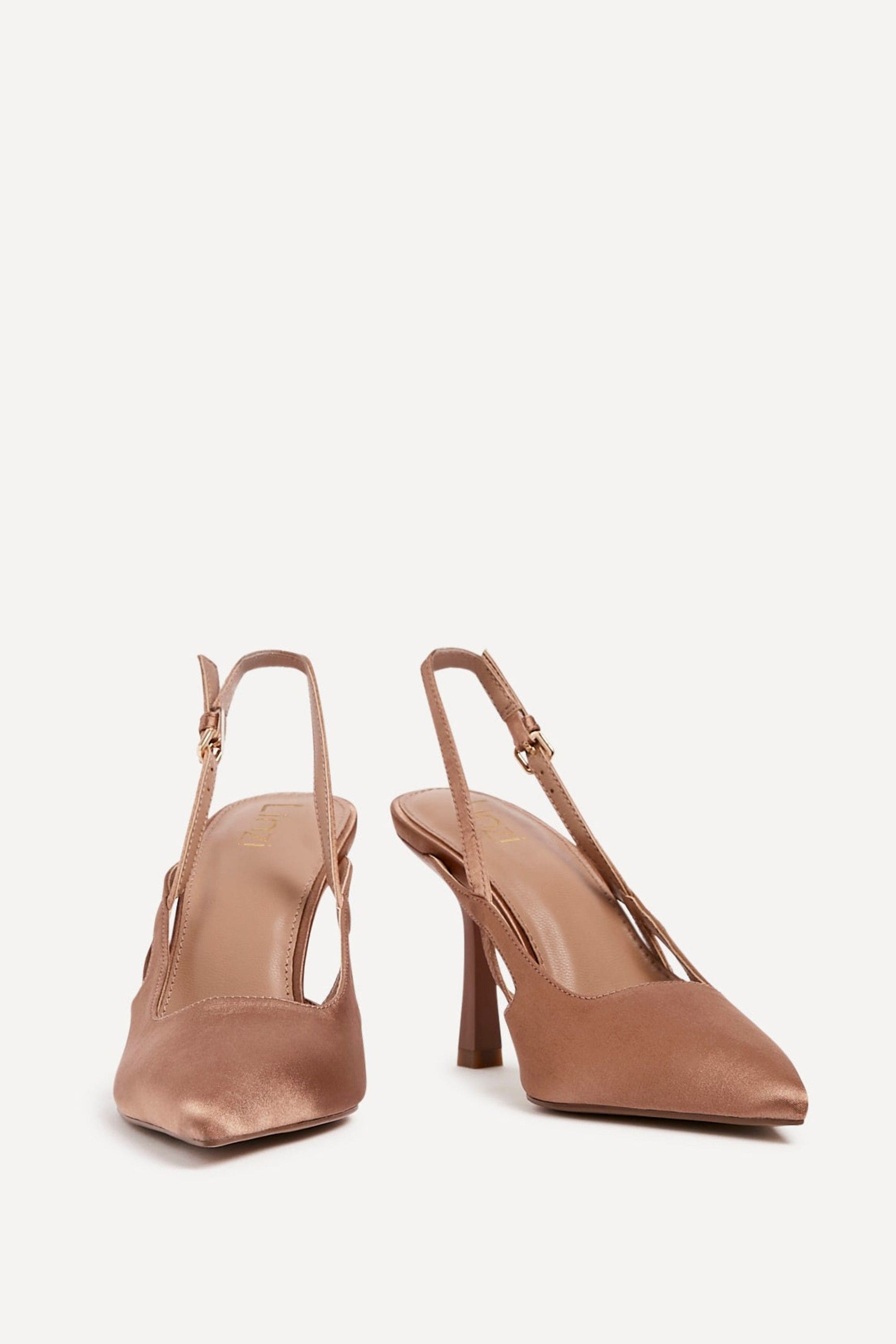 Linzi Rhea Mocha Mousse Sling Back Court Heels image 3
