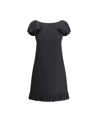 Valentino Mini Dress Ruffled Mini Dress A-line Dress Black Dresses