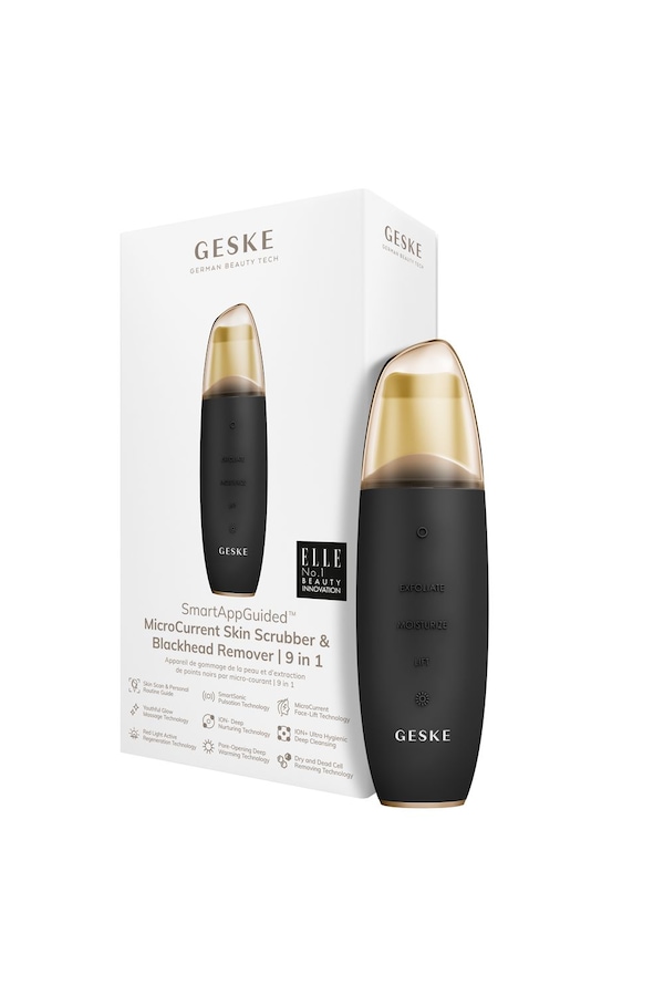 GESKE MicroCurrent Skin Scrubber & Blackhead Remover | 9 in 1 Multi