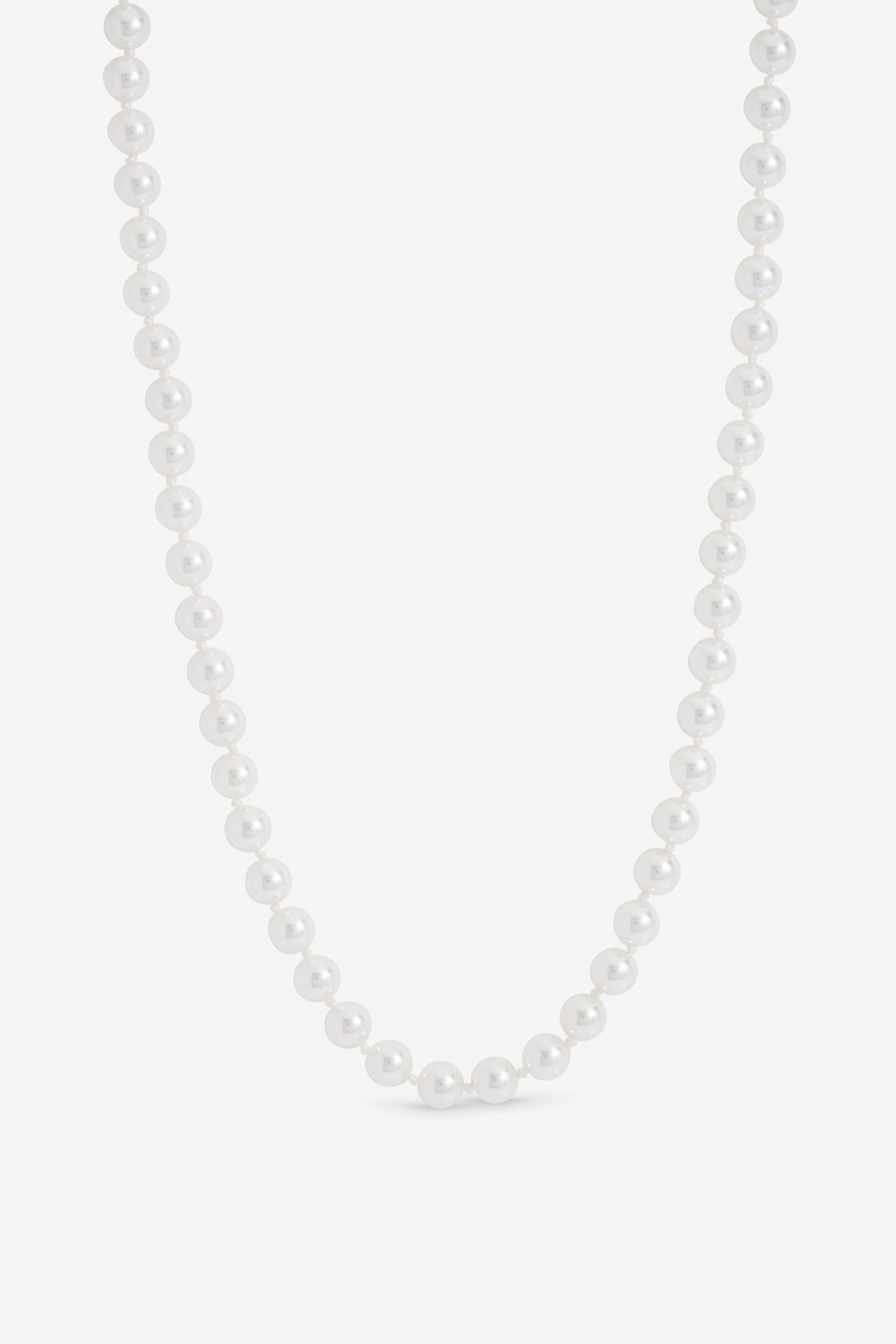 Jon Richard Silver Plated 6mm Knotted Pearl Necklace image 1