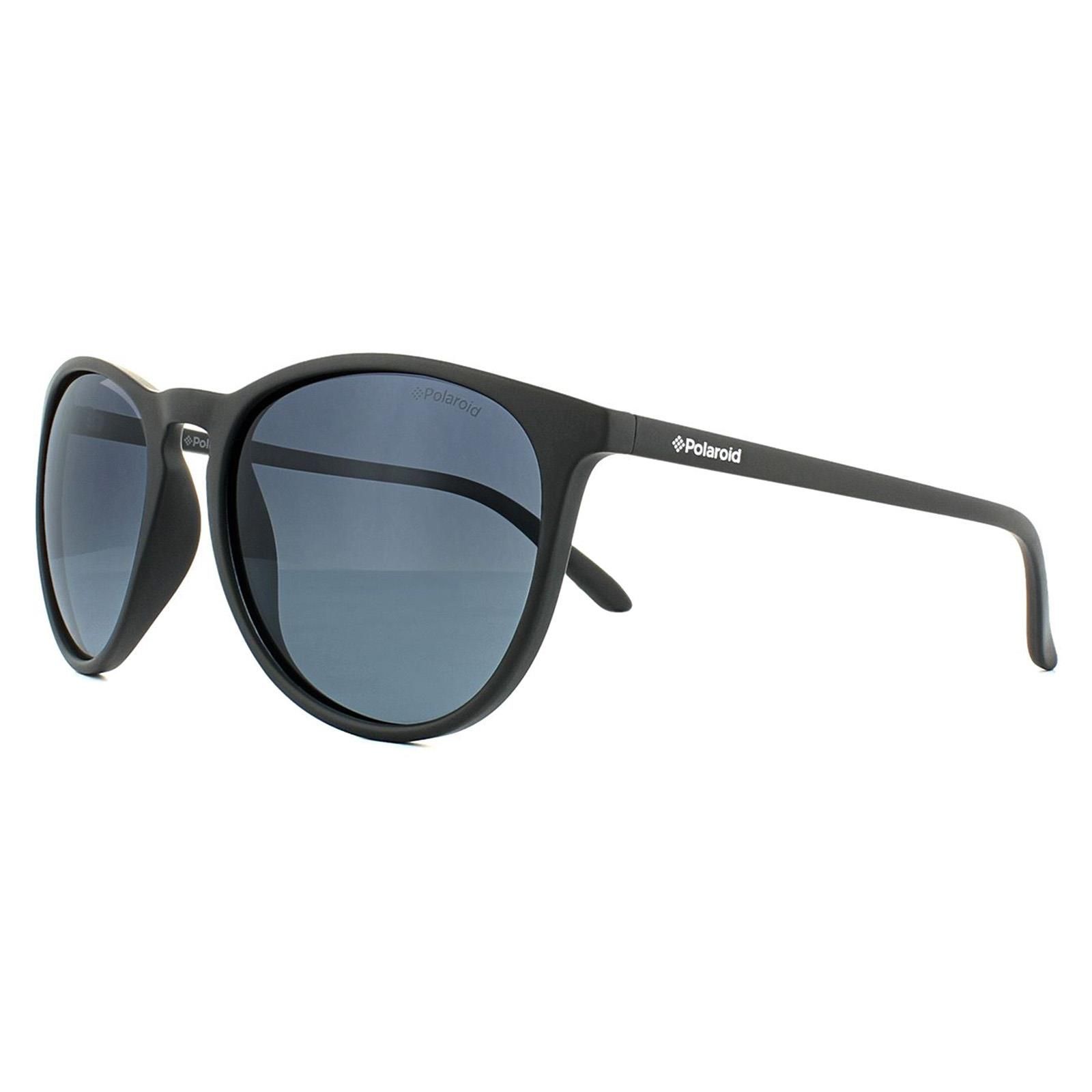 Polaroid Cat Eye Matt Black Grey Gradient Polarized Sunglasses image 2