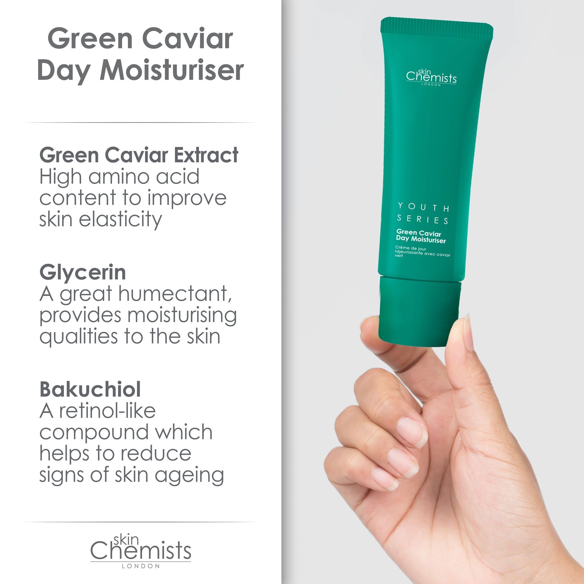 skinChemists Youth Series Green Caviar Day Moisturiser 50ml x 2 Duo Pack image 4