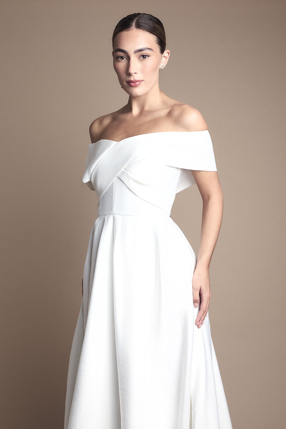 Coast Bardot Origami Satin Wedding Dress Ivory image 2