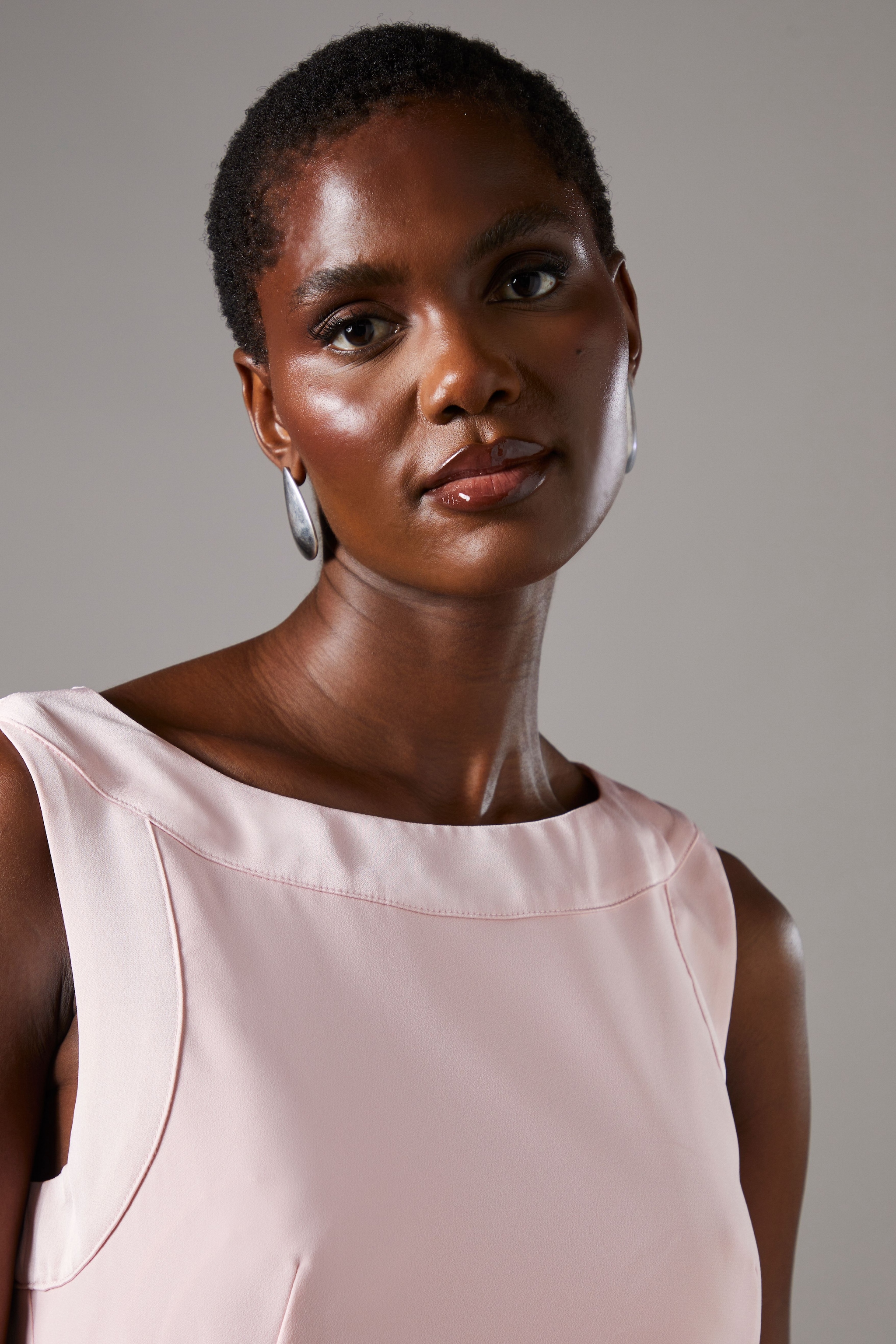 Coast Bow Detail Round Neck Midaxi Dress Pink image 5