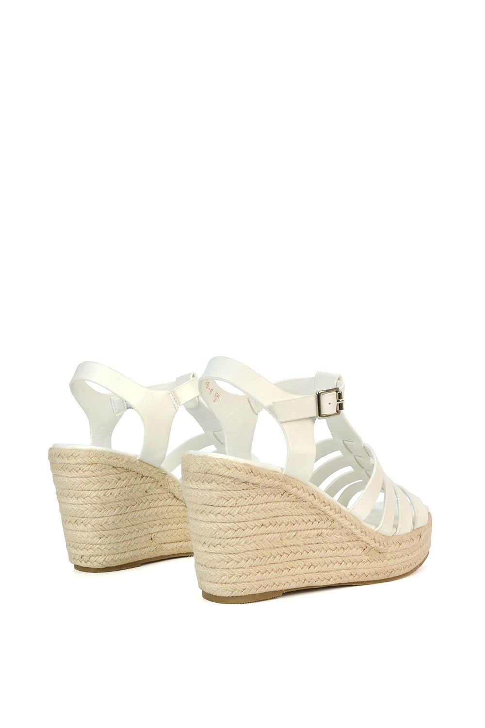 XY London 'Remi' Wedge Heel Platform Espadrille Square Toe Sandals image 5