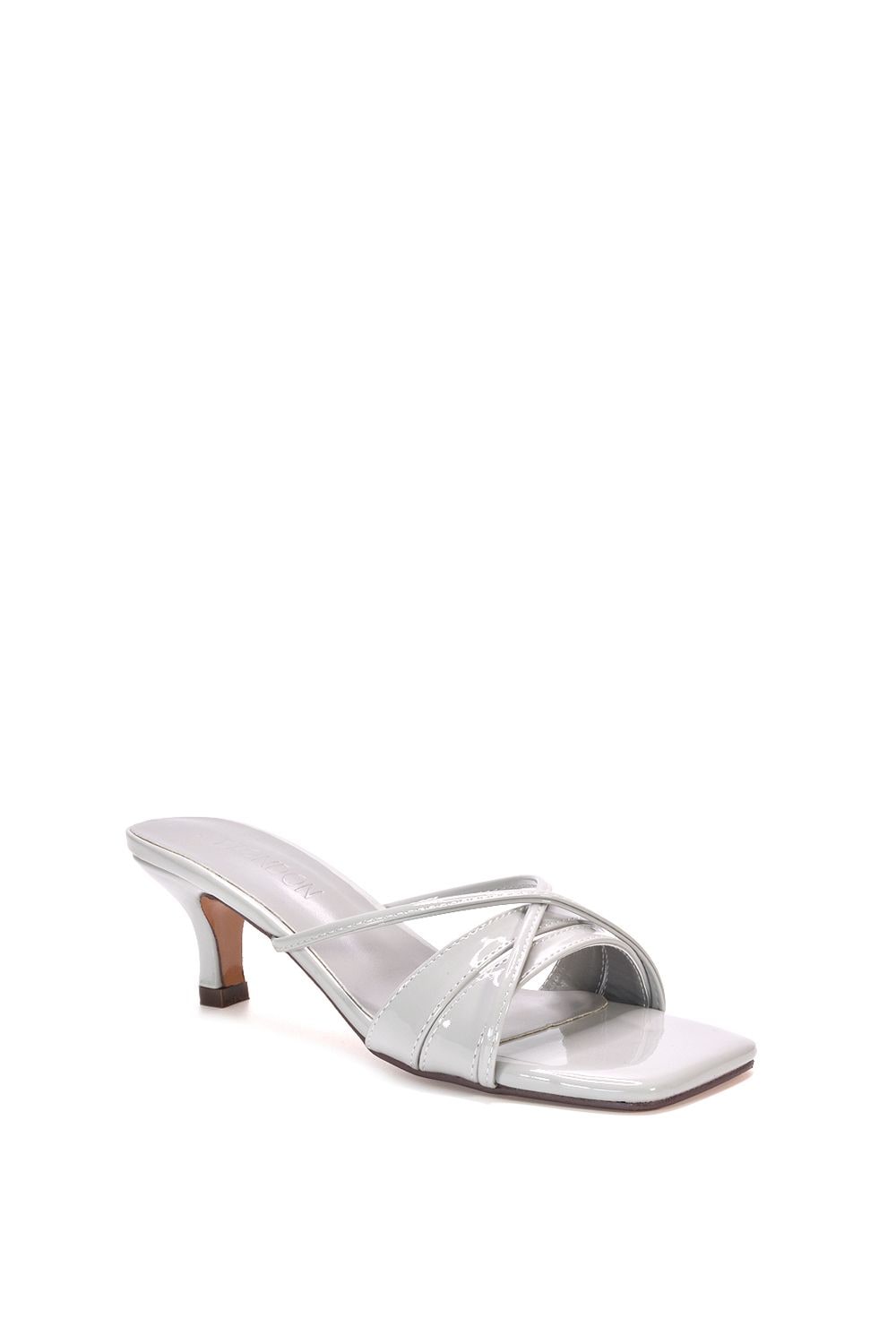 XY London 'Claudia' Mid Heeled Sandal Slip On Mules With Square Toe image 2