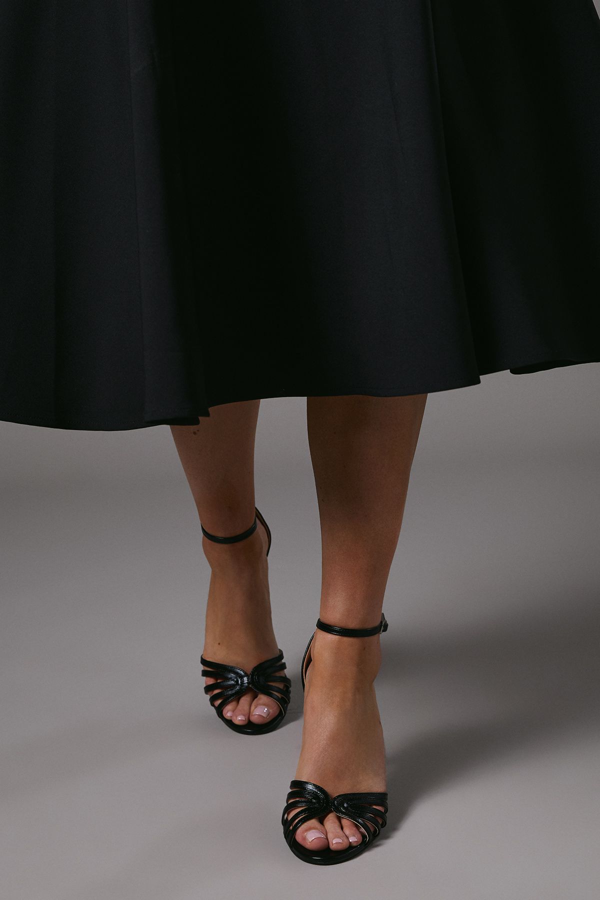 Coast Tilda Lattice Front High Heeled Sandals Black image 2