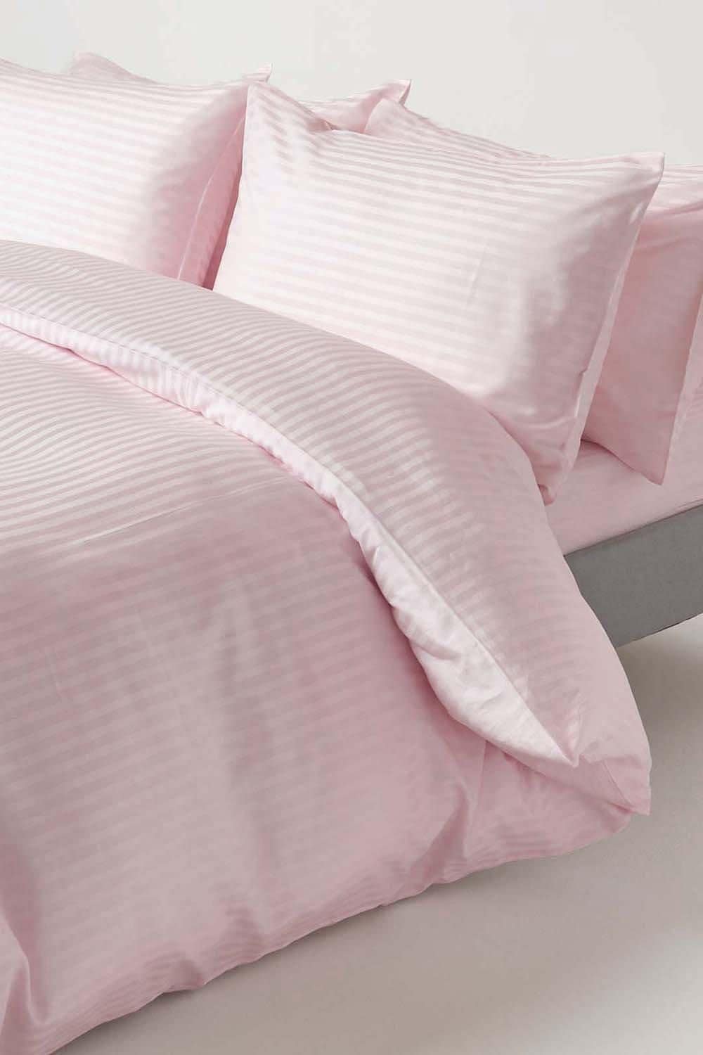 Homescapes Egyptian Cotton Satin Stripe Fitted Sheet 12 inch 330 Thread Count image 4