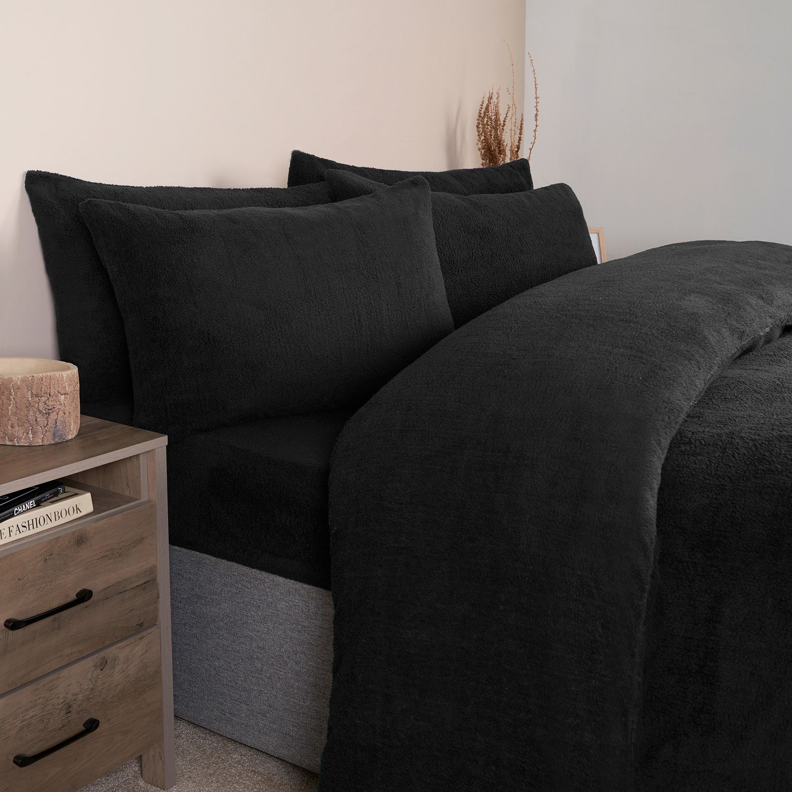 OHS Thermal Soft Teddy Fleece Duvet Cover Bedding Set image 4