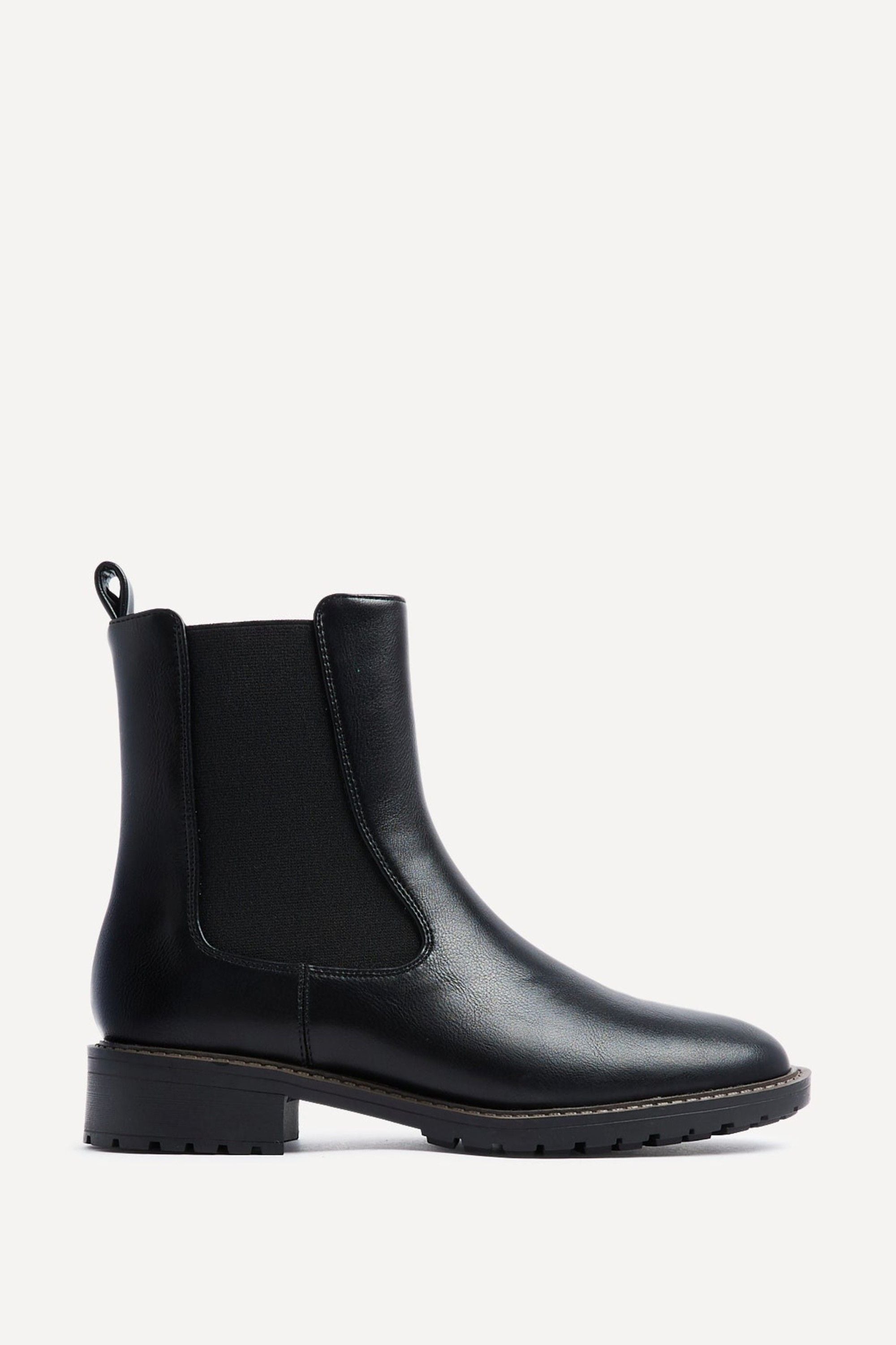 Linzi Dalston Black Faux Leather Classic Chelsea Boot image 1
