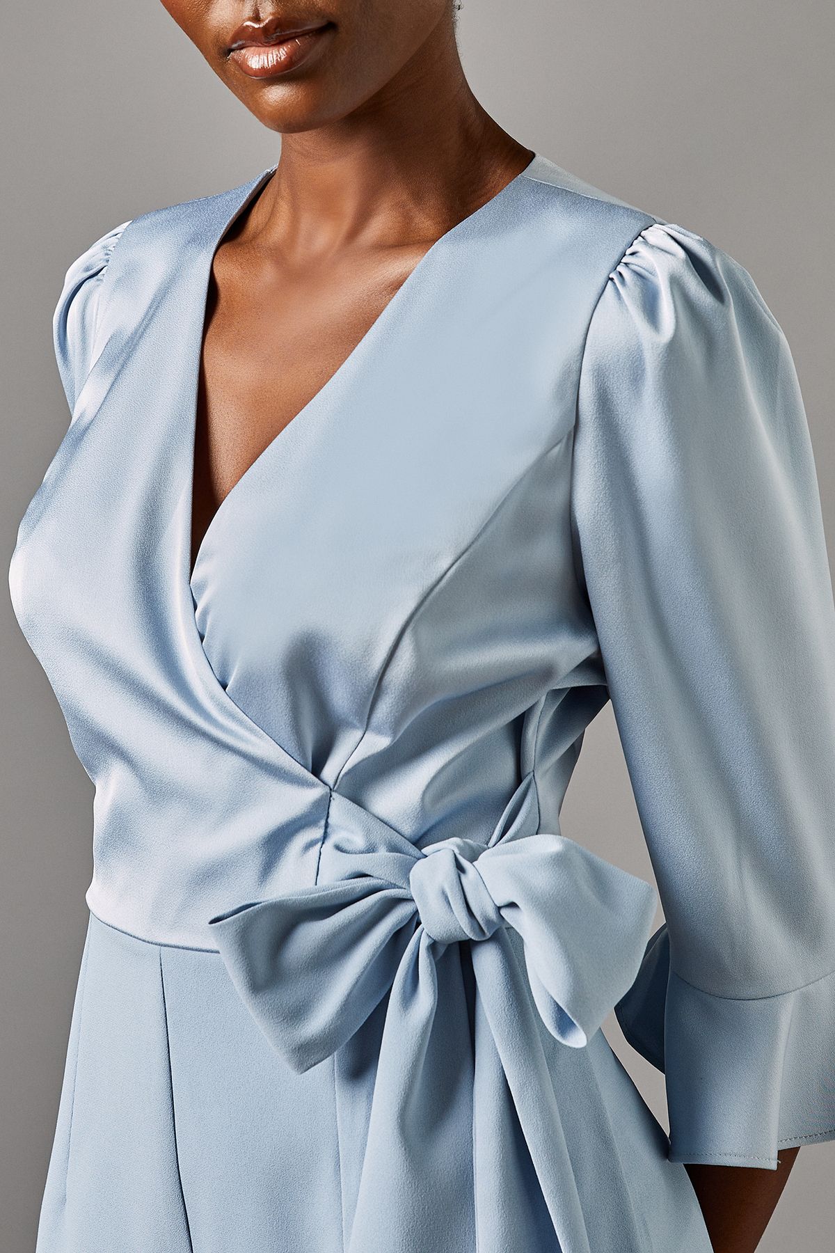 Coast Wrap Top Tie Side Jumpsuit Light Blue image 4