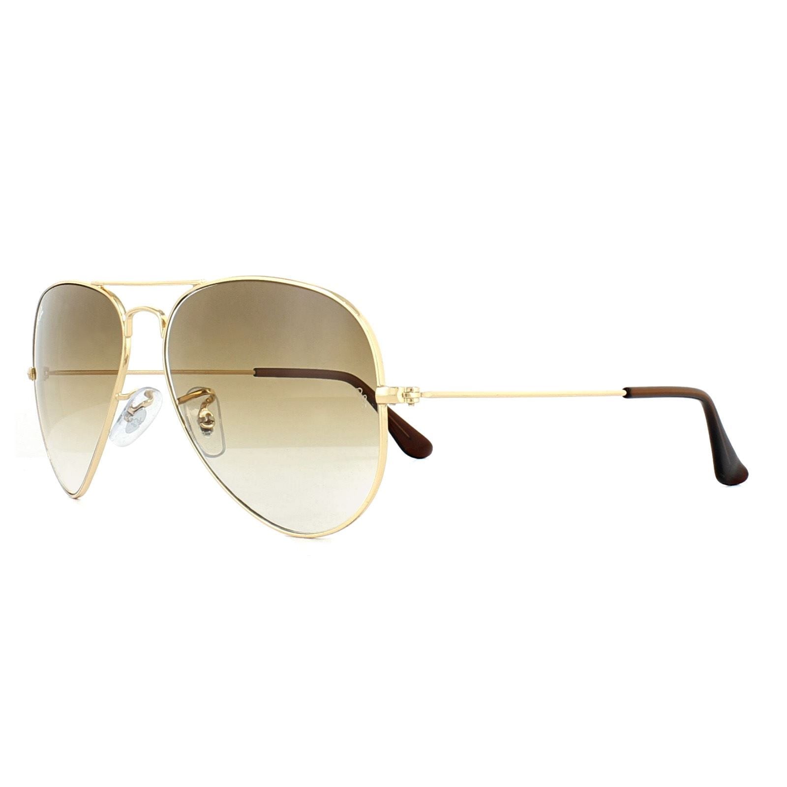 Ray-Ban Aviator Gold Brown Gradient Aviator 3025 Sunglasses image 2