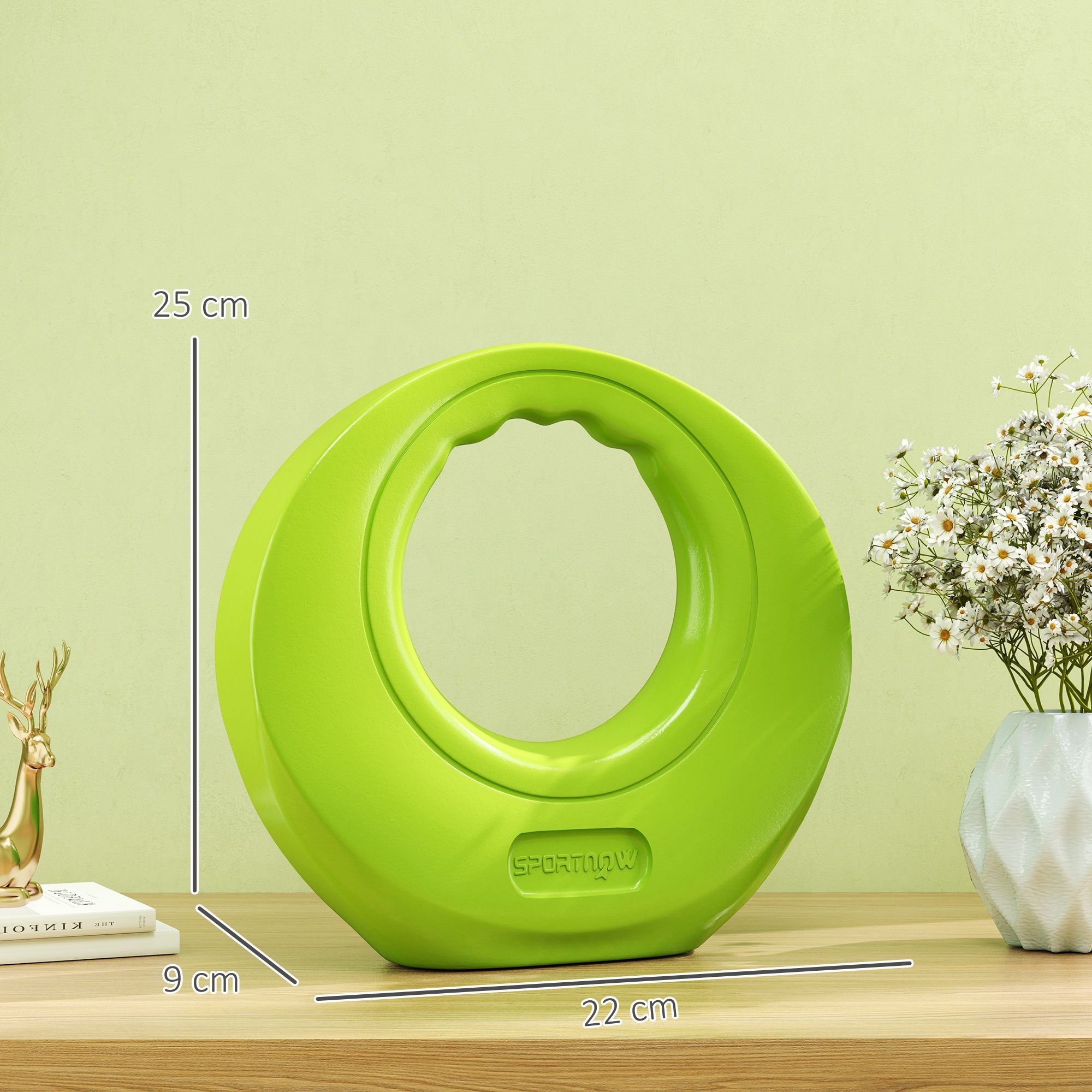 SPORTNOW 8kg Kettlebell for Weight Lifting, Strength Training, Green image 3