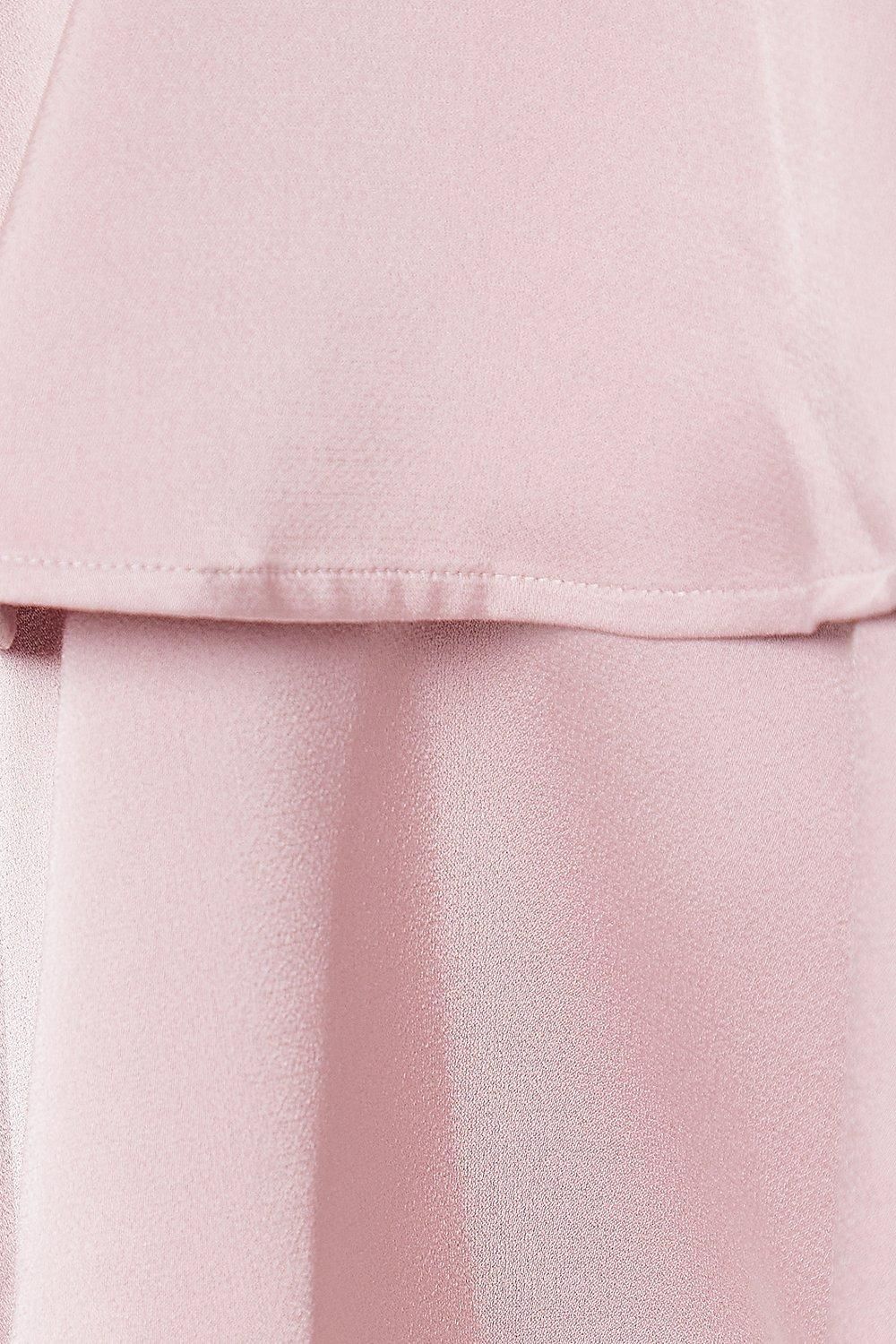 Coast Satin Back Crepe Dress With Peplum Blush image 5