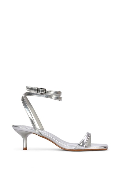 XY London 'Nikita' Strappy Low Kitten Heel Sandal Shoes