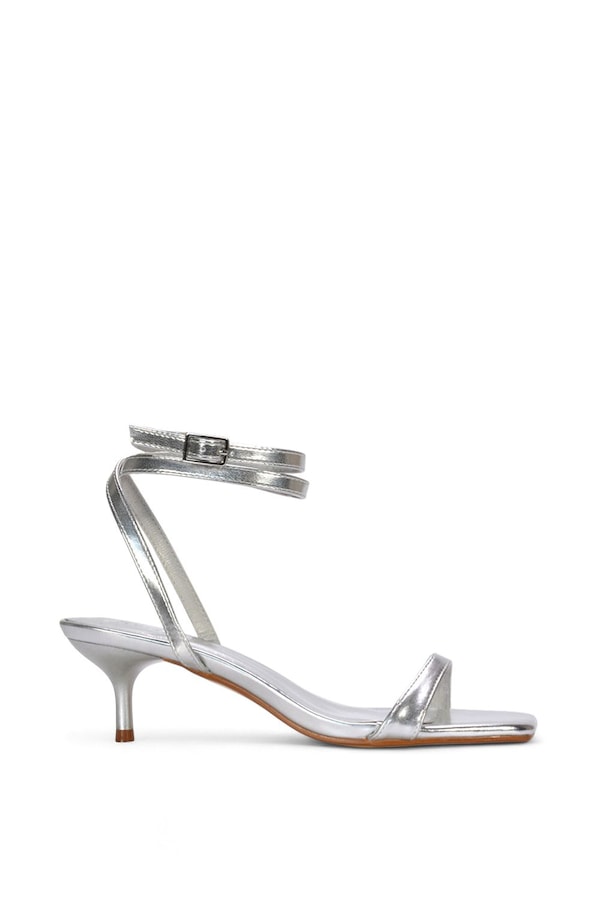 XY London 'Nikita' Strappy Low Kitten Heel Sandal Shoes