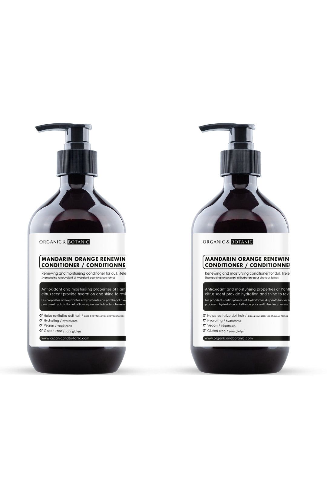 Organic & Botanic Mandarin Orange Renewing Conditioner 500ml x 2 Duo Pack image 1