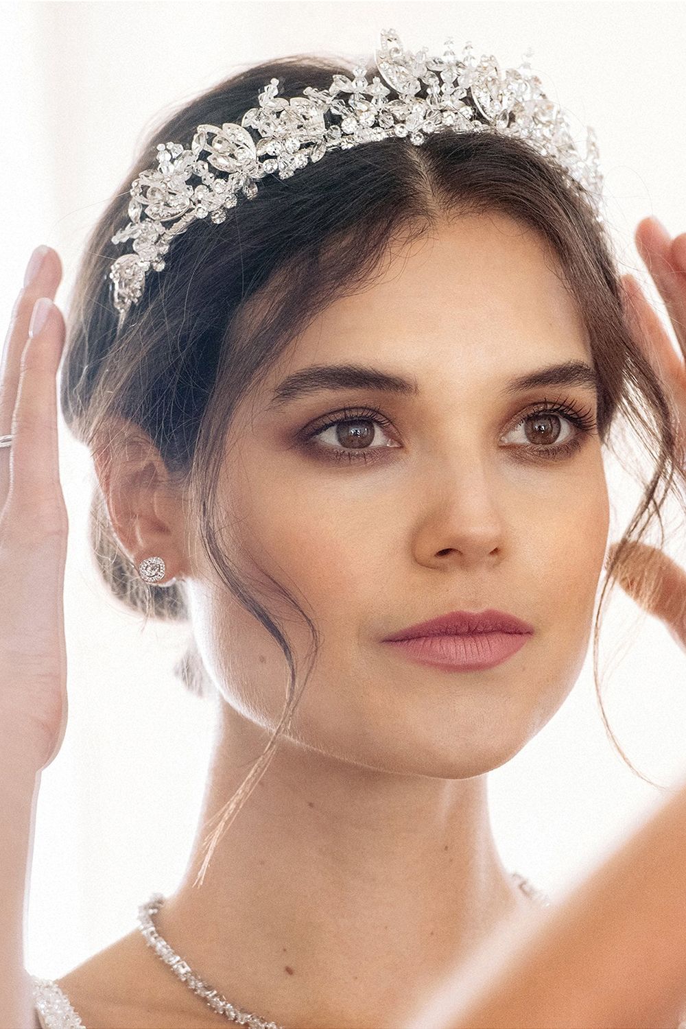 Jon Richard Sophia Bead And Crystal Statement Tiara - Gift Pouch image 2