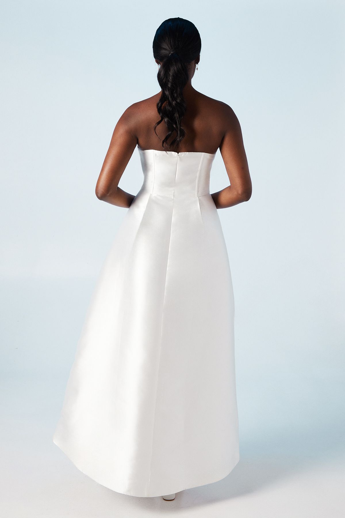 Coast Corset Detail Twill Wedding Dress Ivory image 3