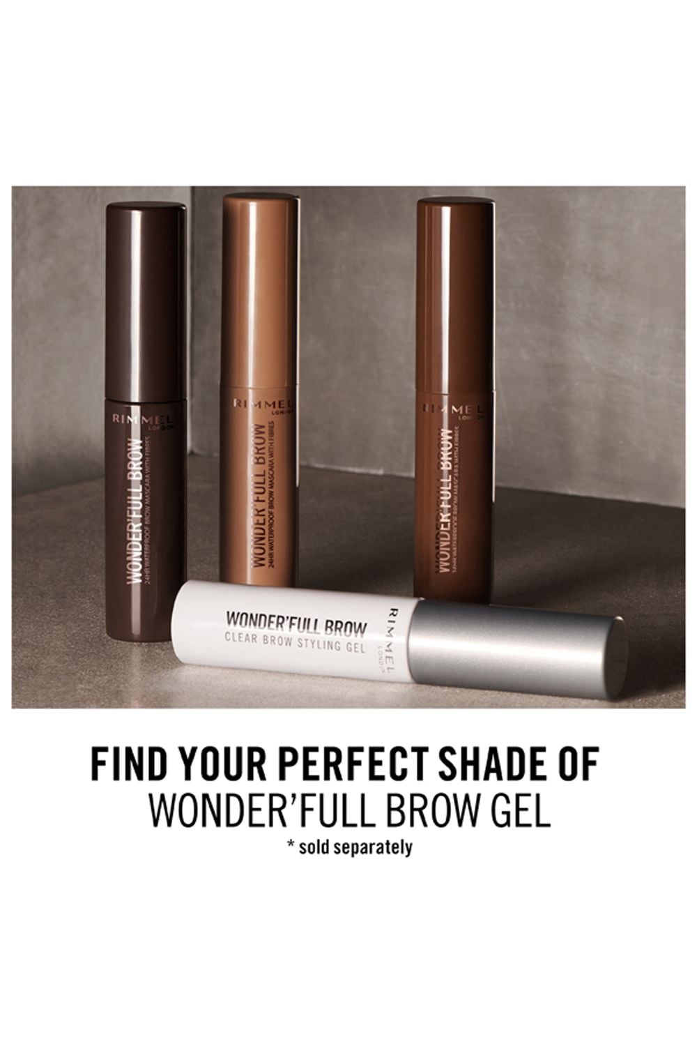 Rimmel London Wonderfull Brow Styling Gel 4.5ml Clear image 6