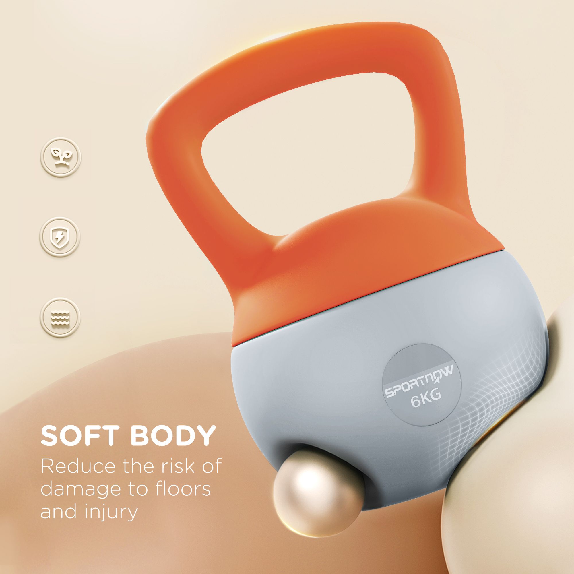 SPORTNOW 6KG Kettlebell with Soft Body and Non-Slip Handle image 4