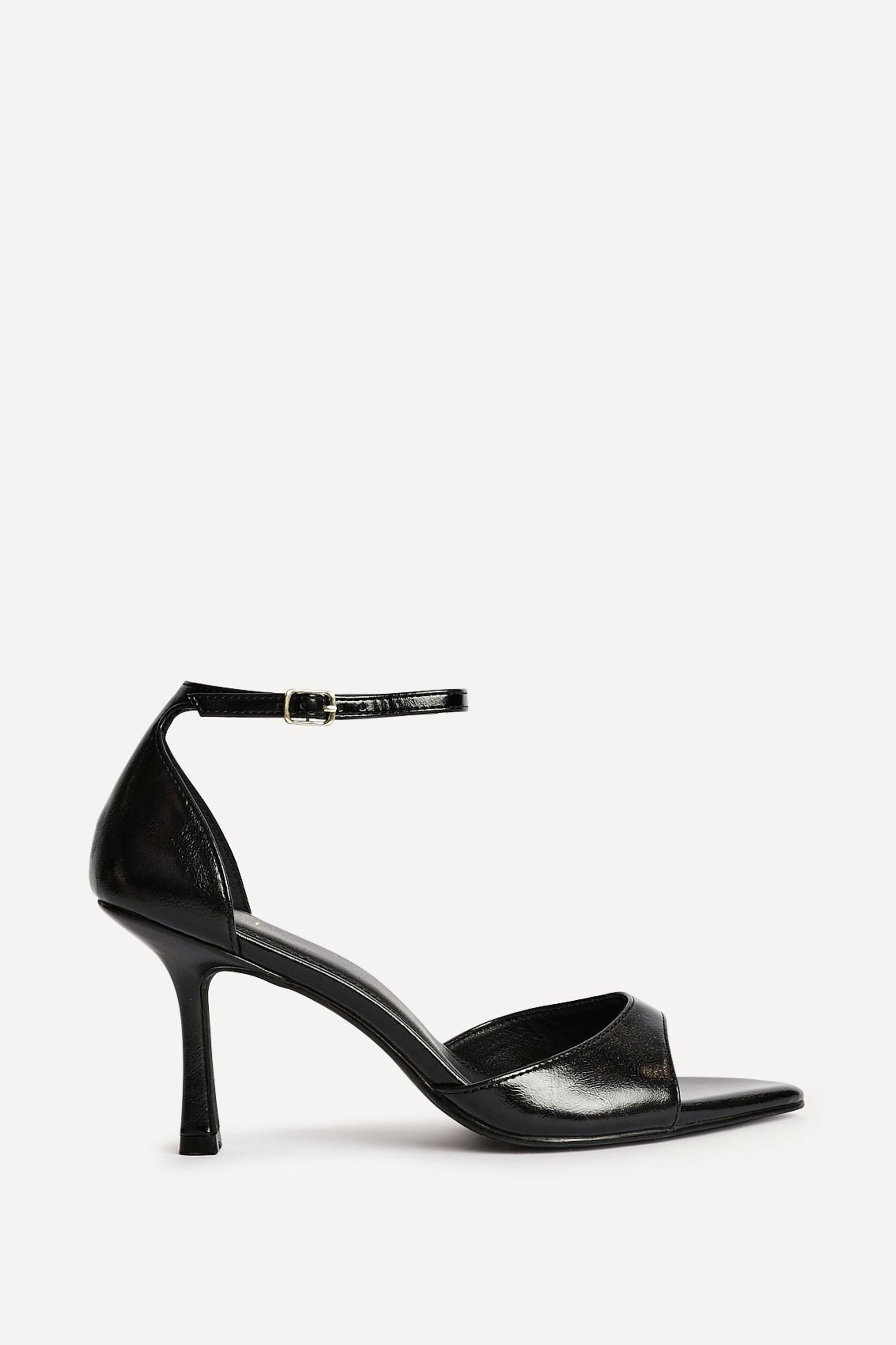 Linzi Wanted Black Faux Leather Pointed Toe Heels image 1