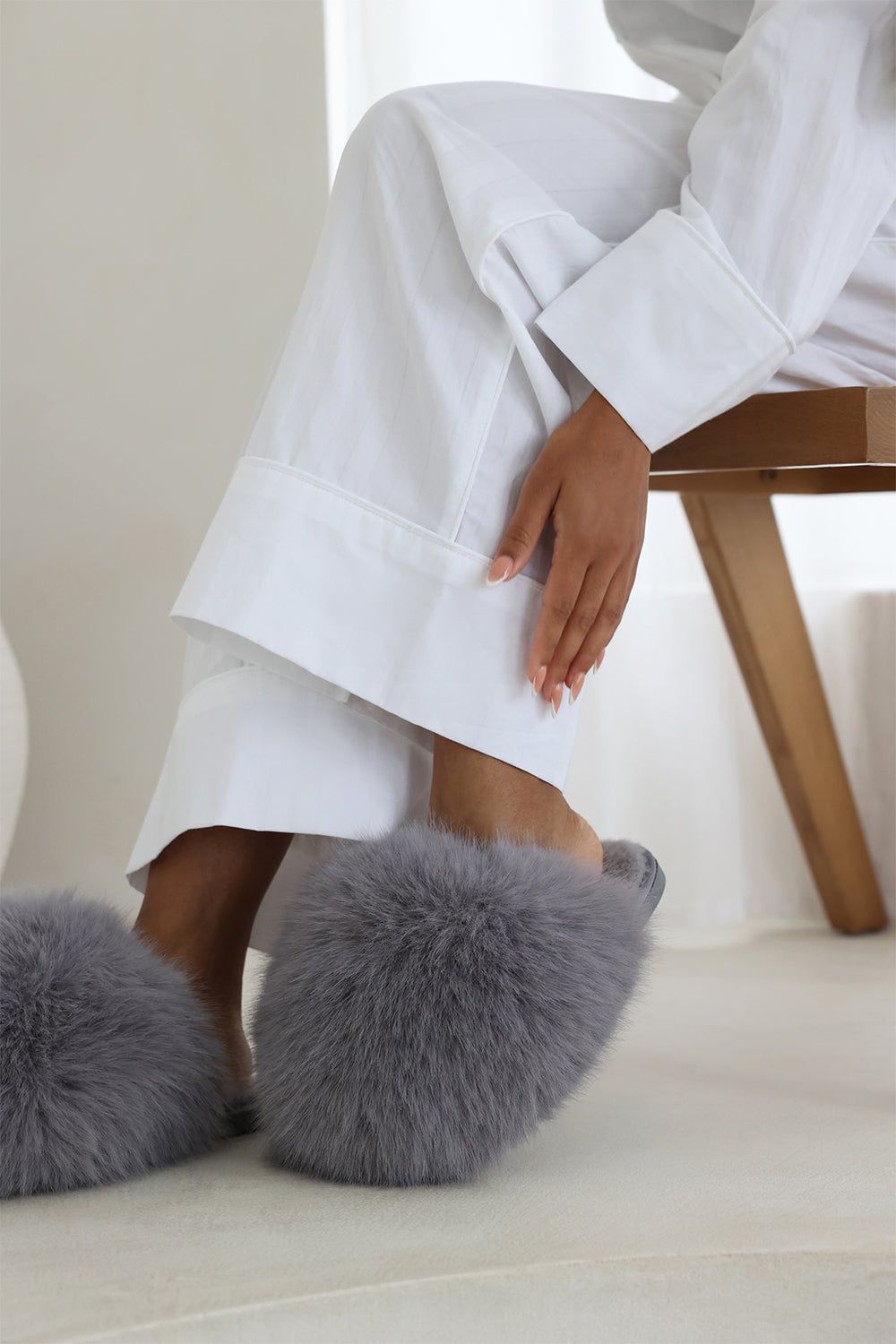 Where's That From 'Keira' Ultimate Fluffy Faux Fur Mule Slippers image 1