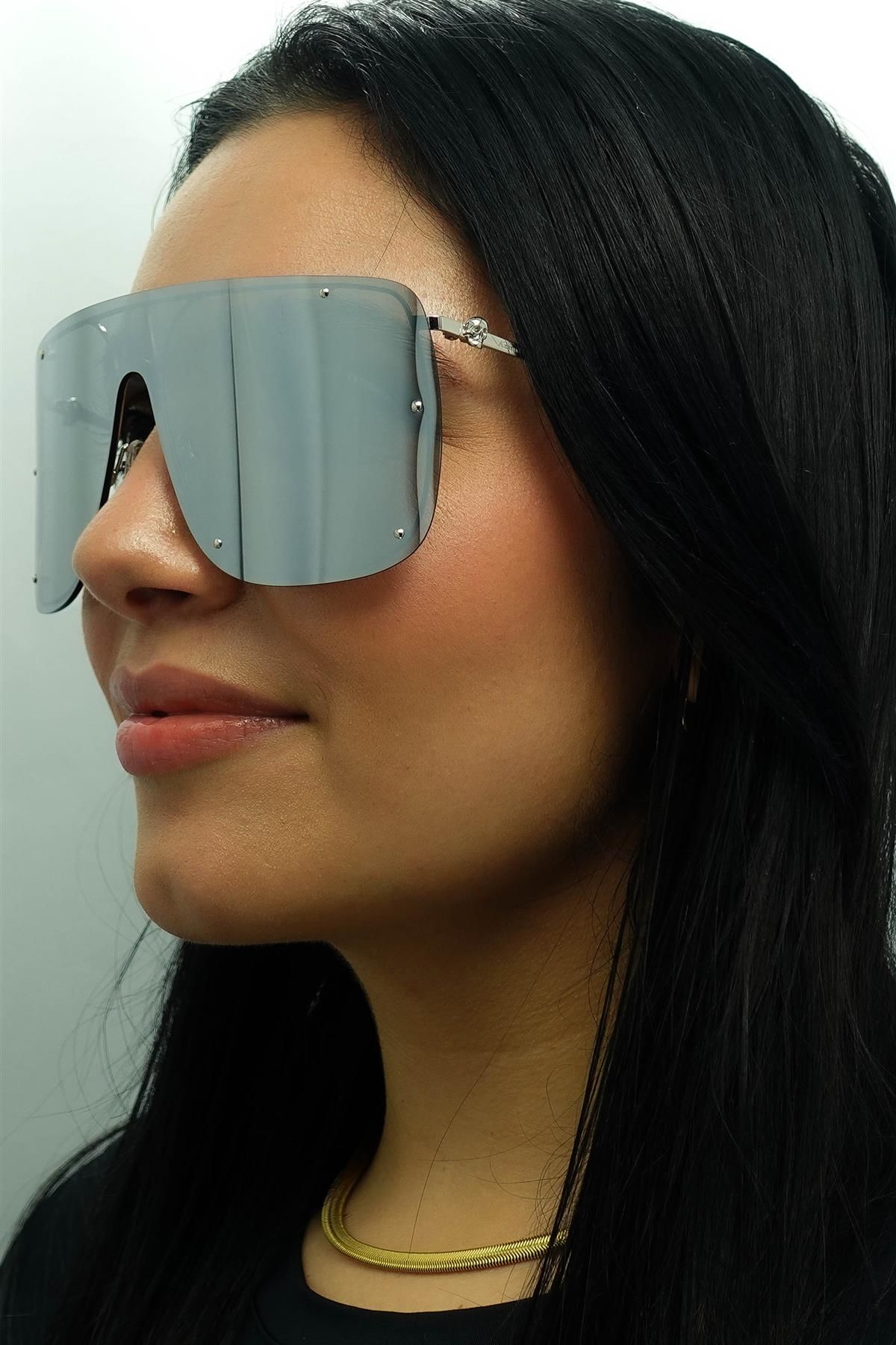 Alexander McQueen Shield Silver  Silver Mirror AM0313S image 5