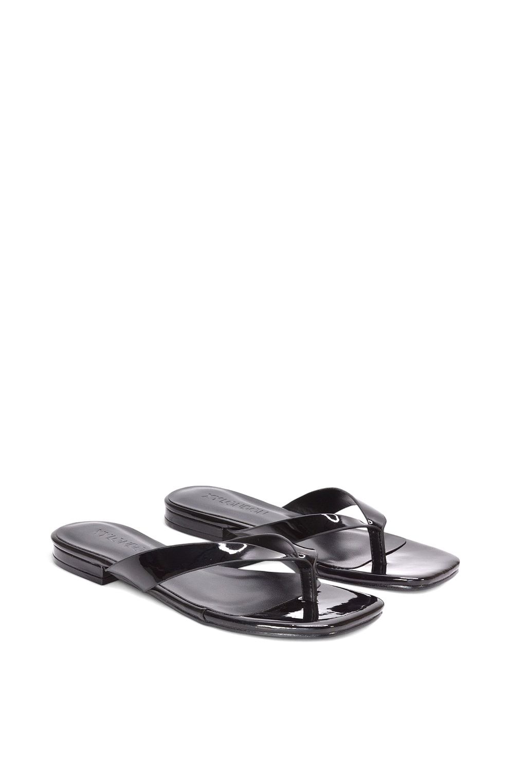 XY London 'Rio' Thong Strap Slip On  Flip Flop Square Toe Slide image 3
