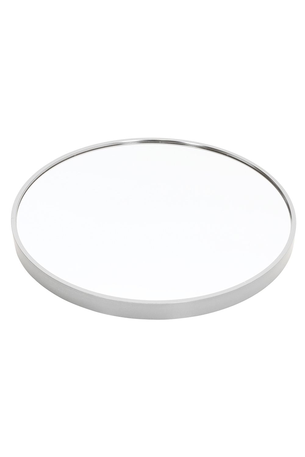 Living and Home Silver Round Metal Framed Bathroom Mirror image 4