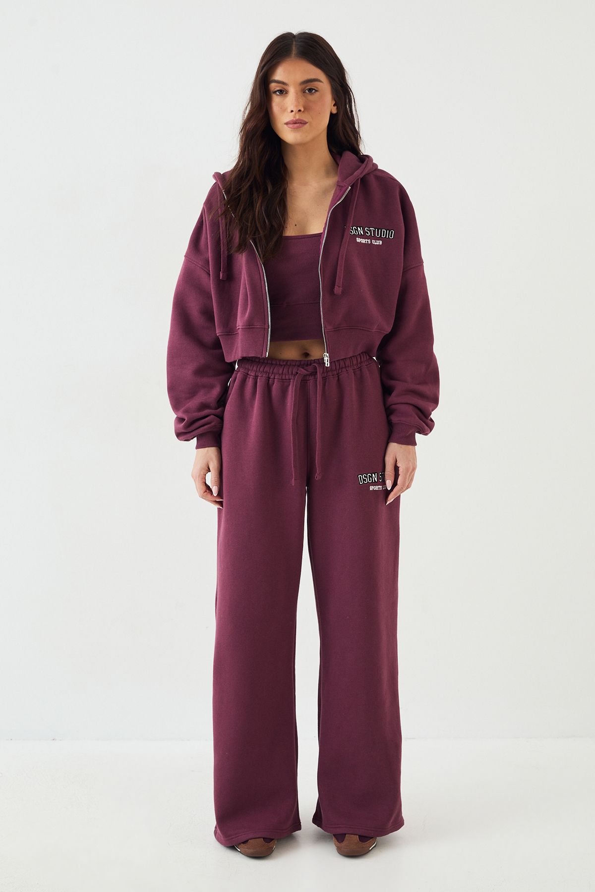 DSGN Studio DSGN Studio Applique 3 Piece Tracksuit Plum image 5