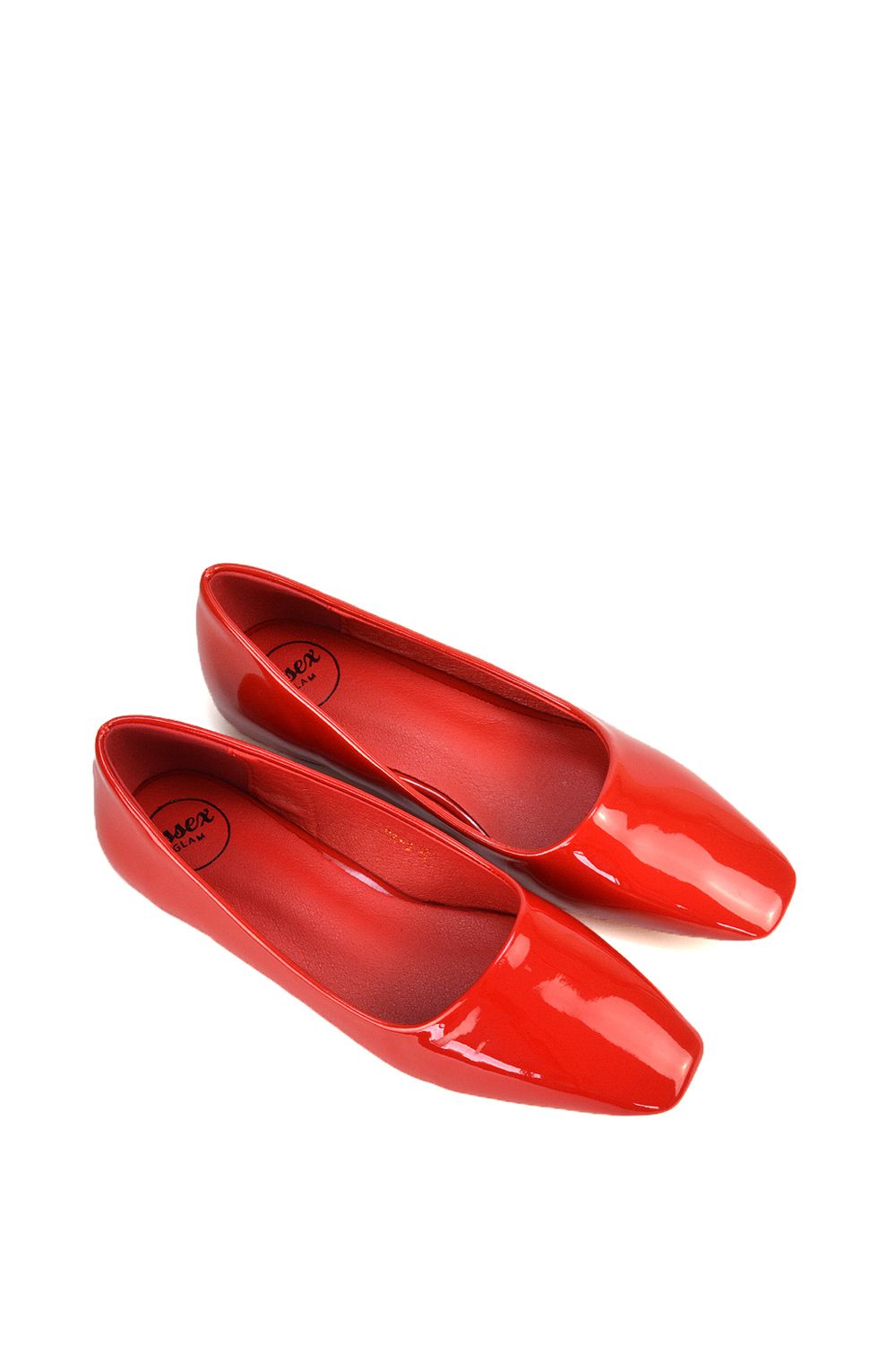 XY London 'Maci' Square Toe Slip On Flat Heel Ballerina Pumps image 6