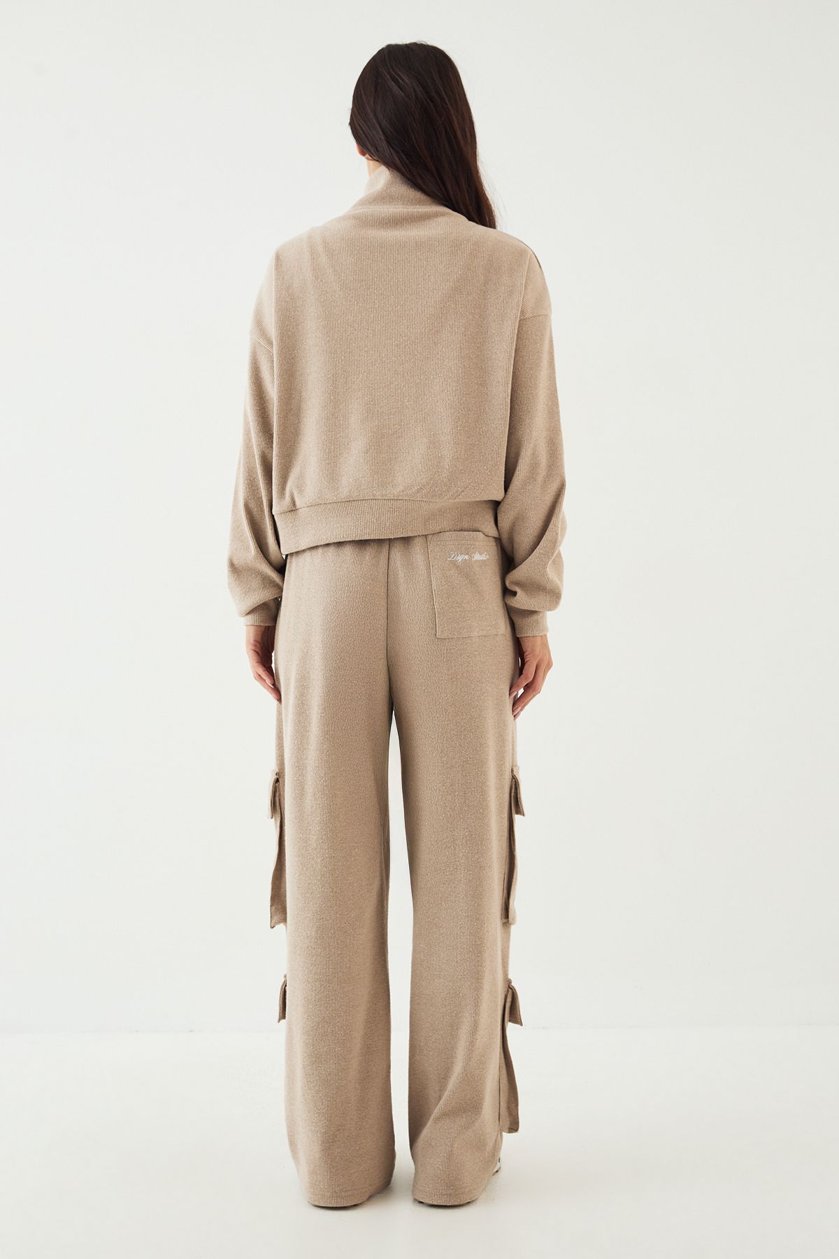 DSGN Studio DSGN Studio Brushed Rib Cargo Jogger Stone image 2