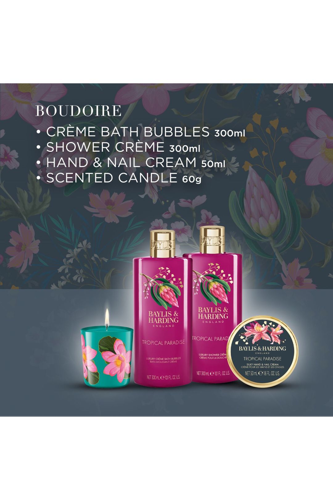 Baylis & Harding Boudoire Gift Wrapped Candlelit Gift Set Multi image 4