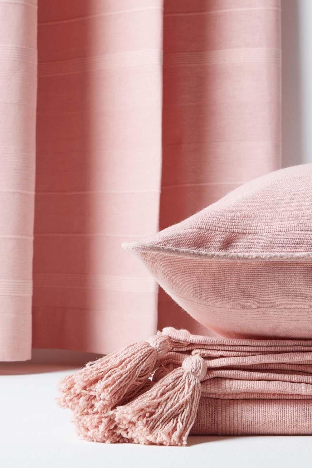 Homescapes Cotton Rajput Ribbed Cushion Cover image 5