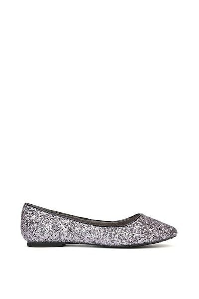 XY London 'Karissa' Flat Slip on Sparkly Glitter Ballerina Pumps