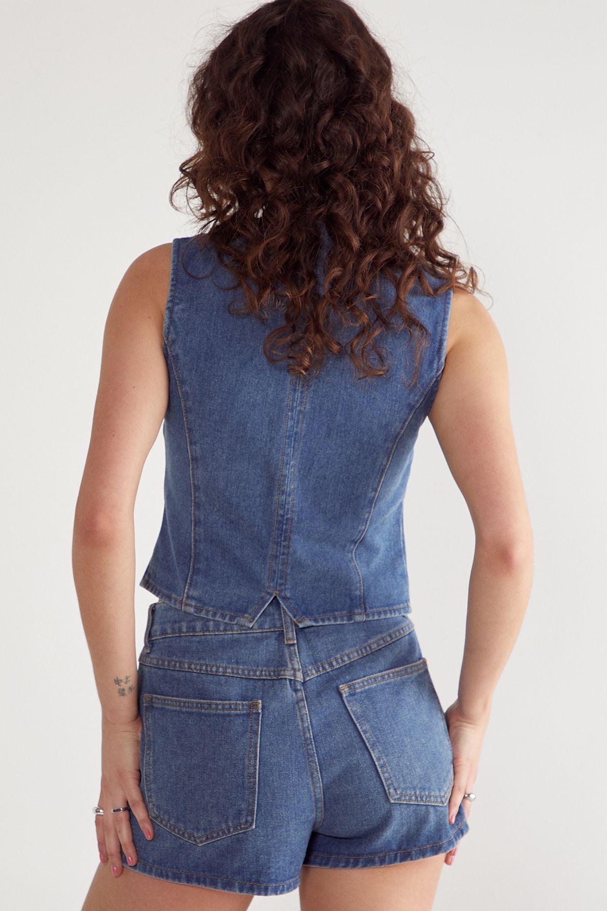 NastyGal Floral Embroidered Denim Waistcoat Multi image 4