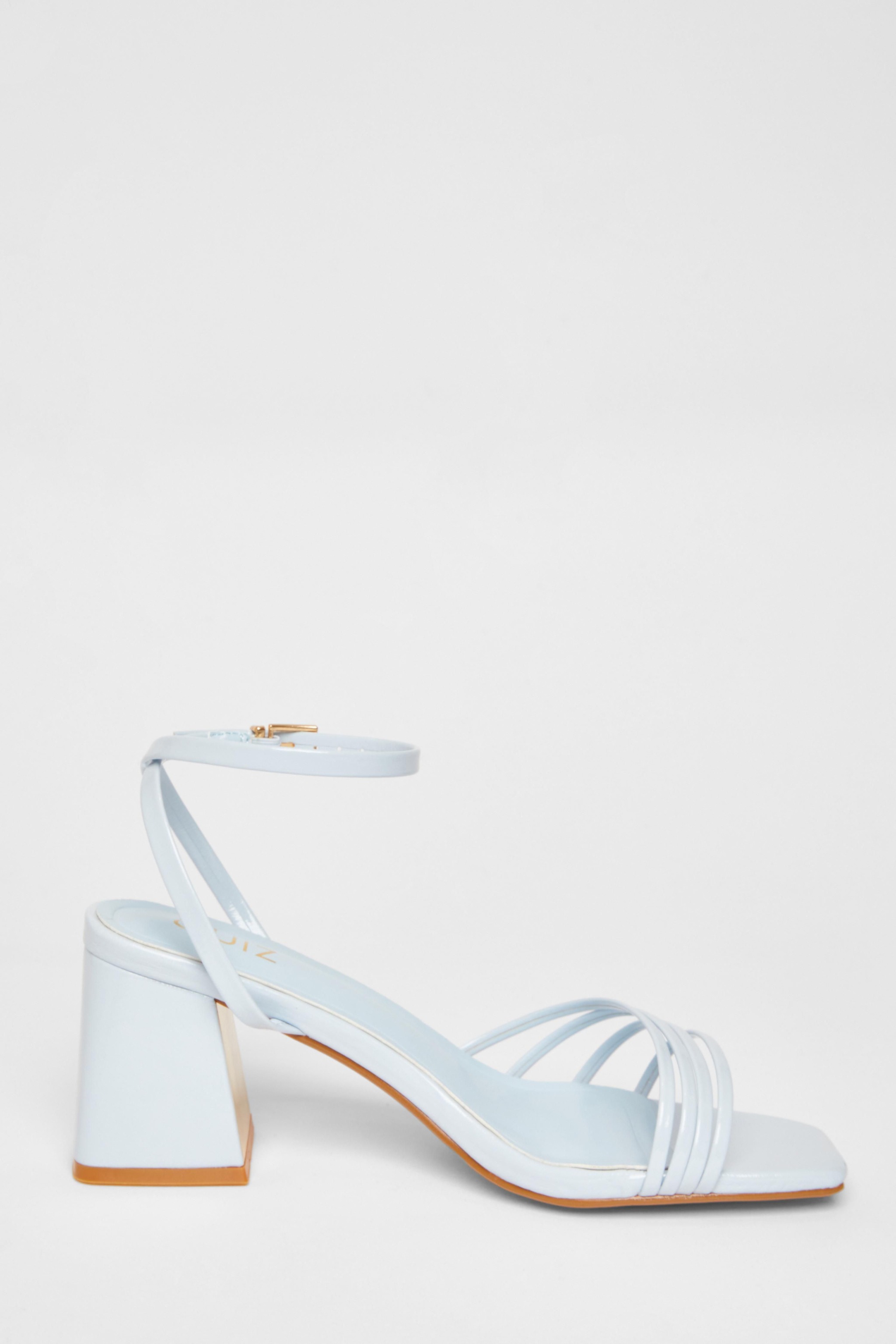 Quiz Light Blue Strappy Heels image 5
