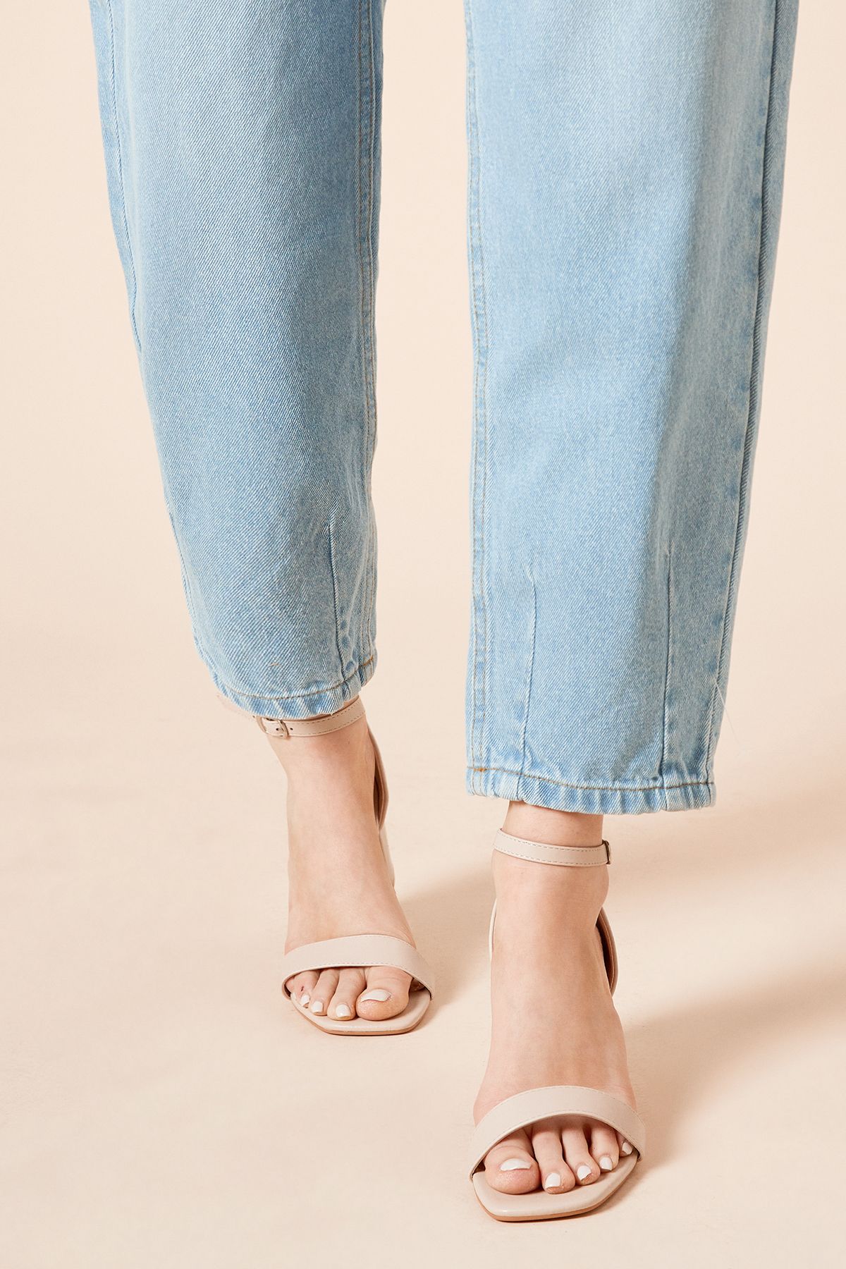 Dorothy Perkins Sammy Barely There Low Block Heel Sandals Beige image 2