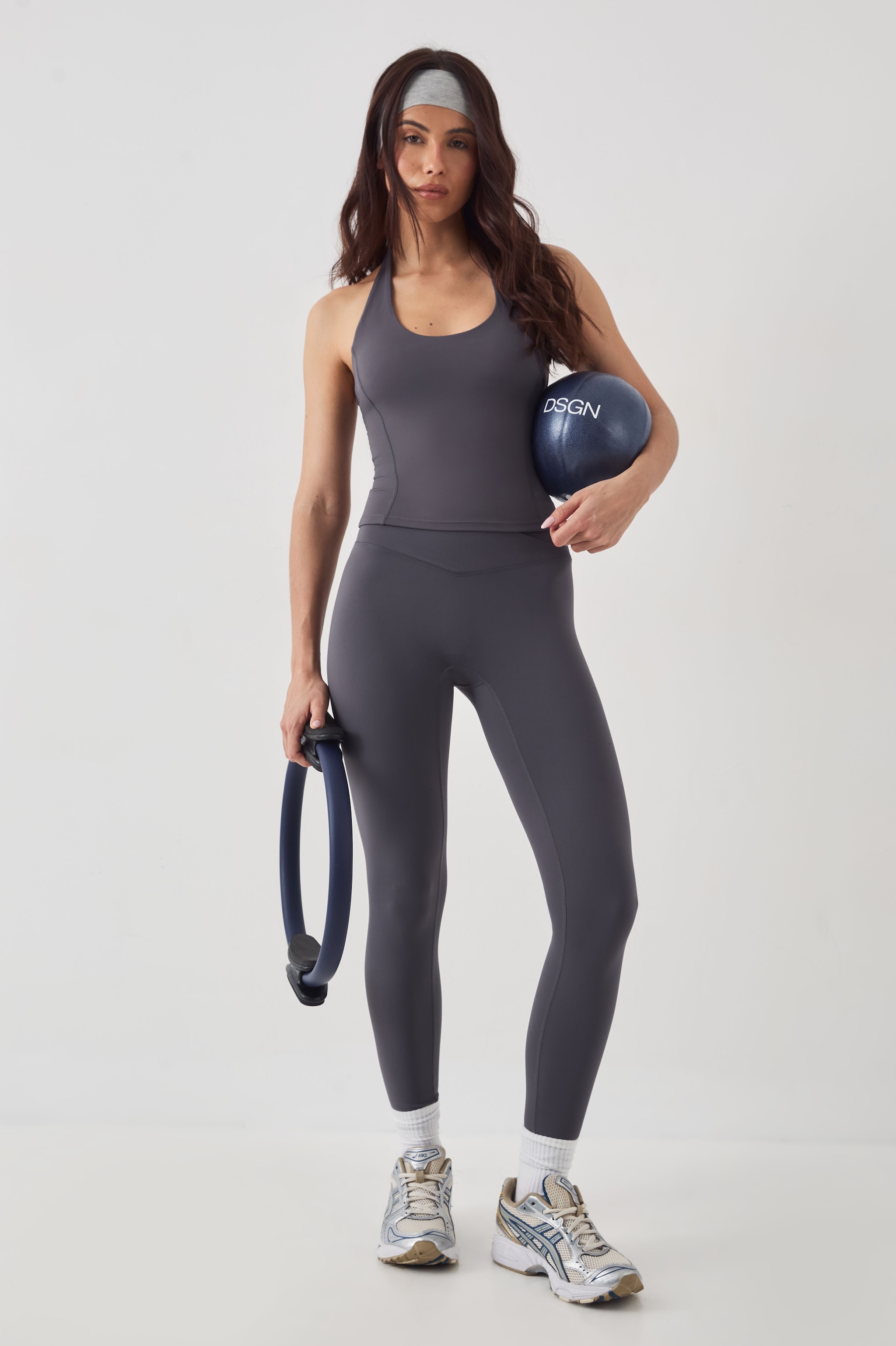 DSGN Studio DSGN Studio Ultra Sculpt Wrap Waist Legging Slate Grey image 1