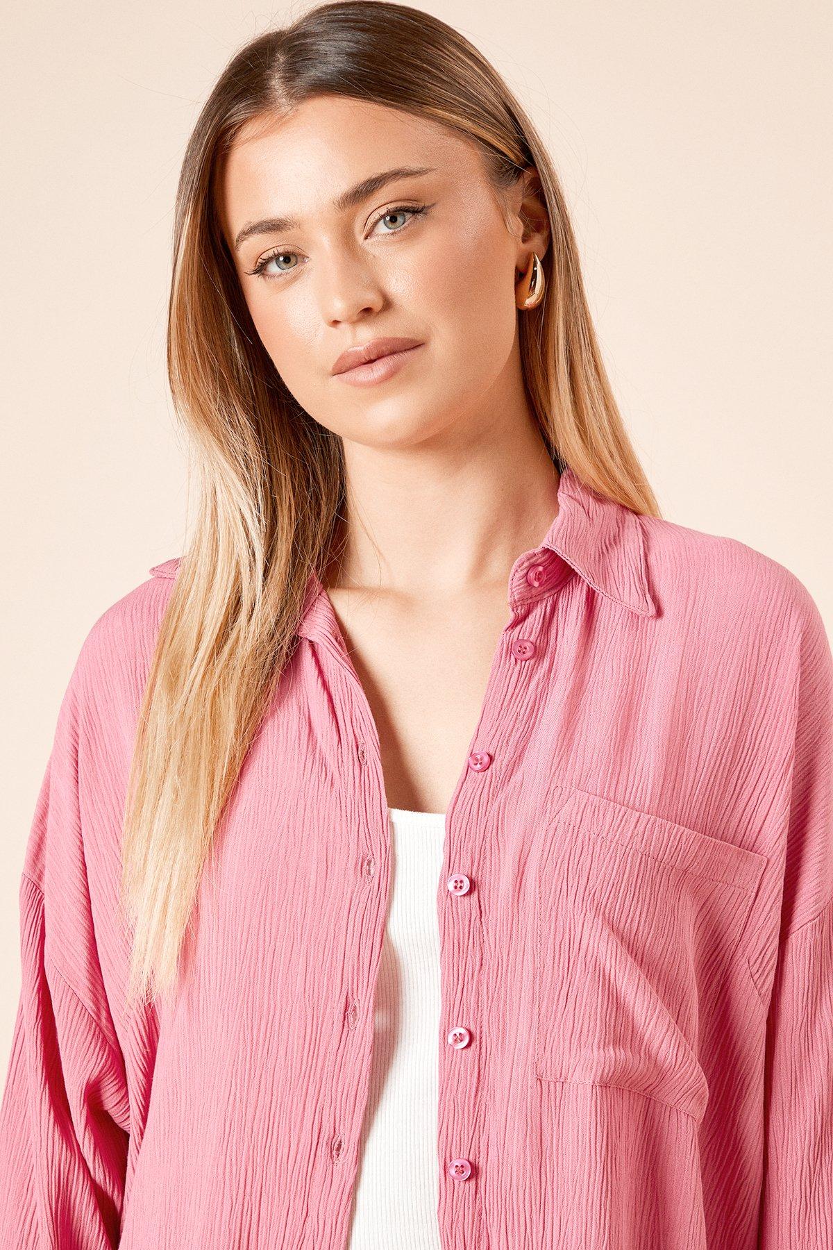 Dorothy Perkins Cheesecloth Shirt Pink image 3