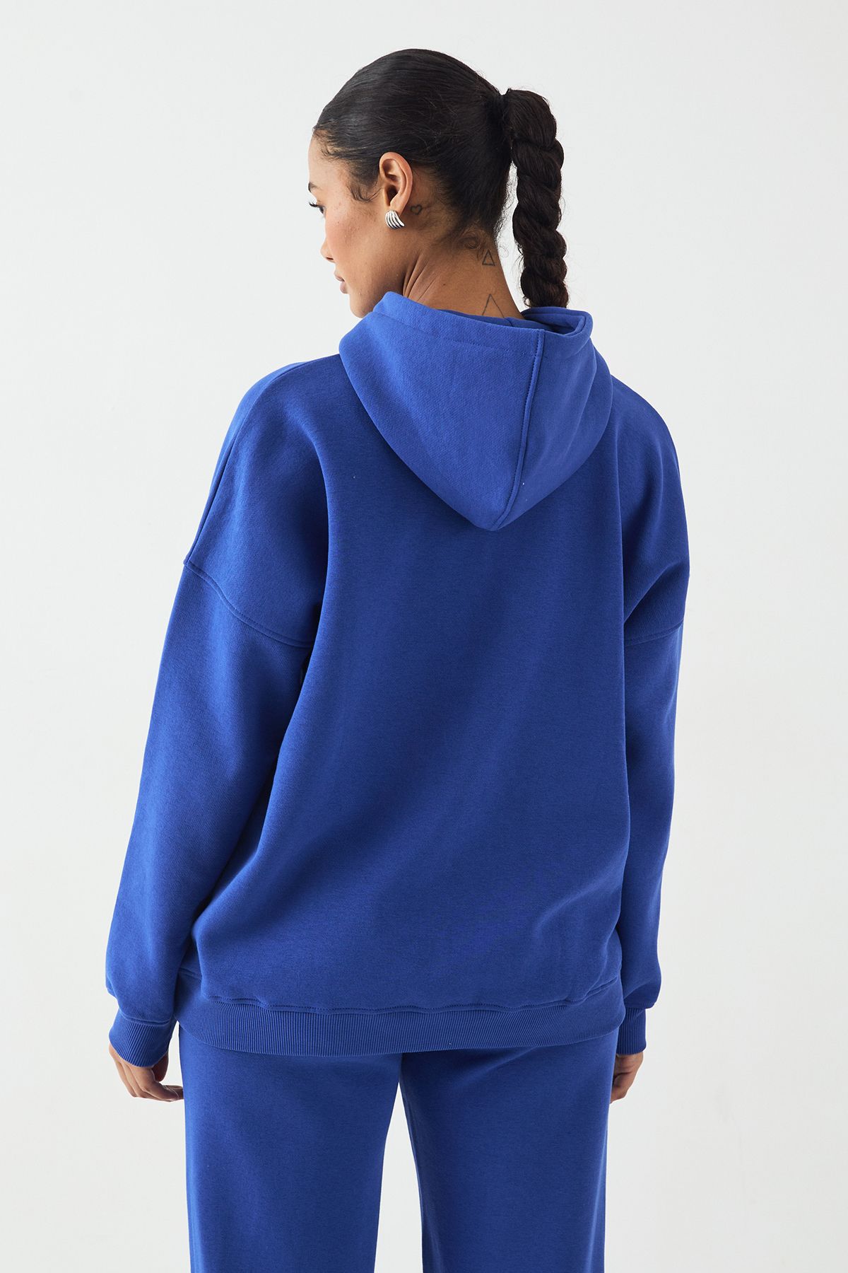 DSGN Studio DSGN Studio Embroidered Oversized Hoodie Cobalt image 2