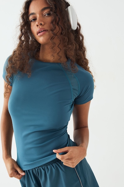 DSGN Studio DSGN Studio Reflective Mesh Panel Running Top Teal